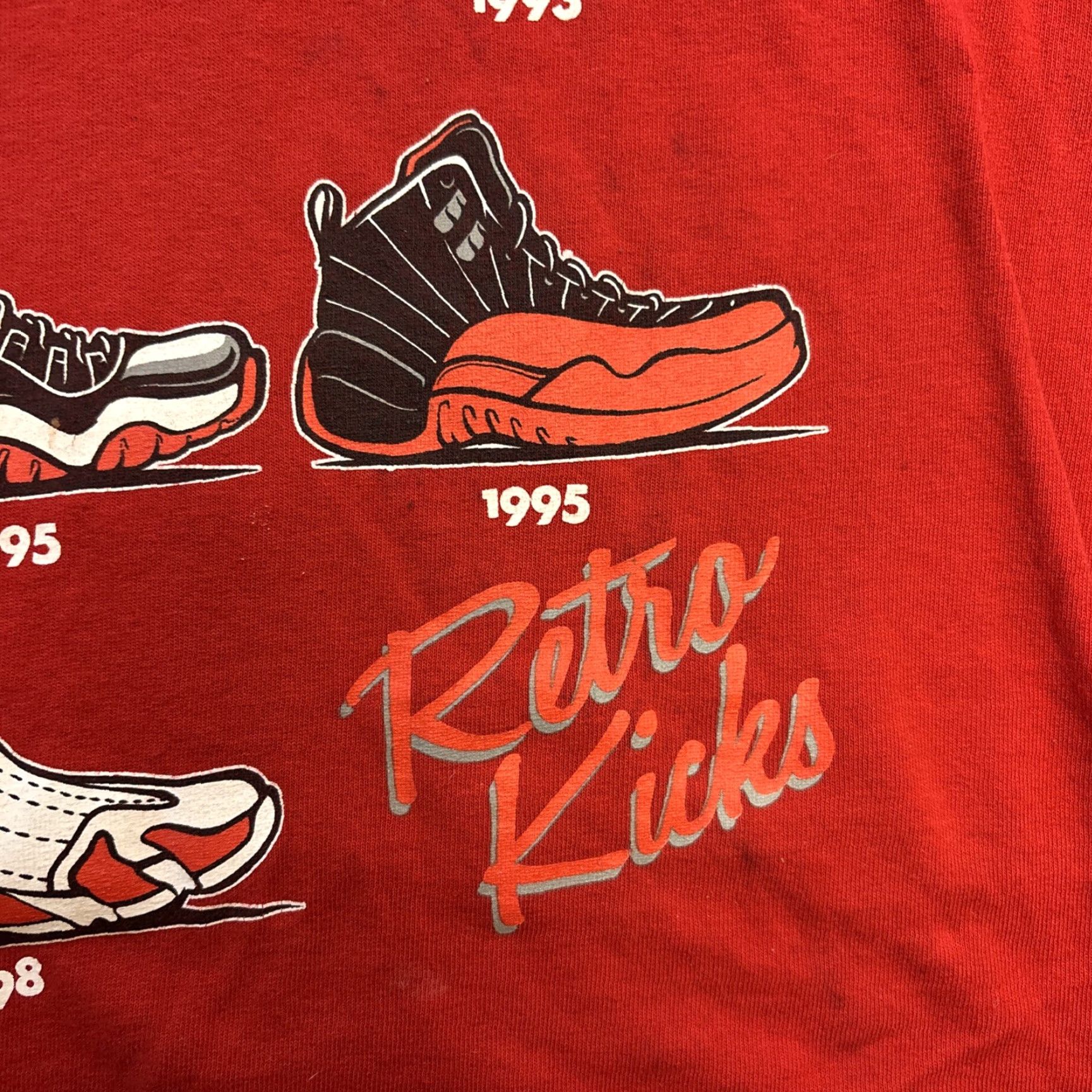 Jordan Brand Authentic Classics Rare Retro Kicks Air Jordan History M Red T-Shirt Mens Size US M / EU 48-50 / 2 - 2 Thumbnail