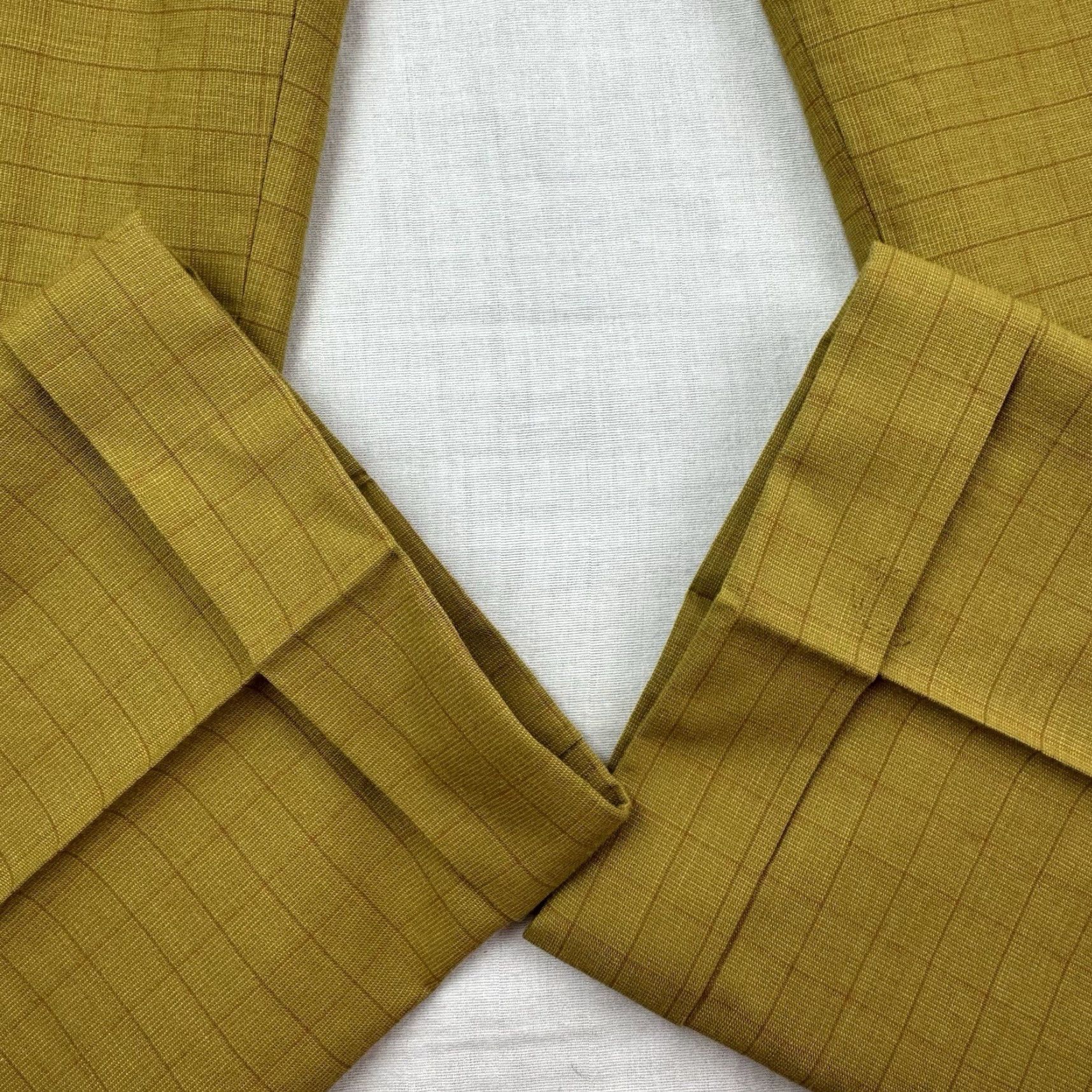 Vintage VINTAGE Koratron Pants Men 28x29 Plaid Yellow Zip 50s 60s Dress Pants Size US 28 / EU 44 - 2 Thumbnail