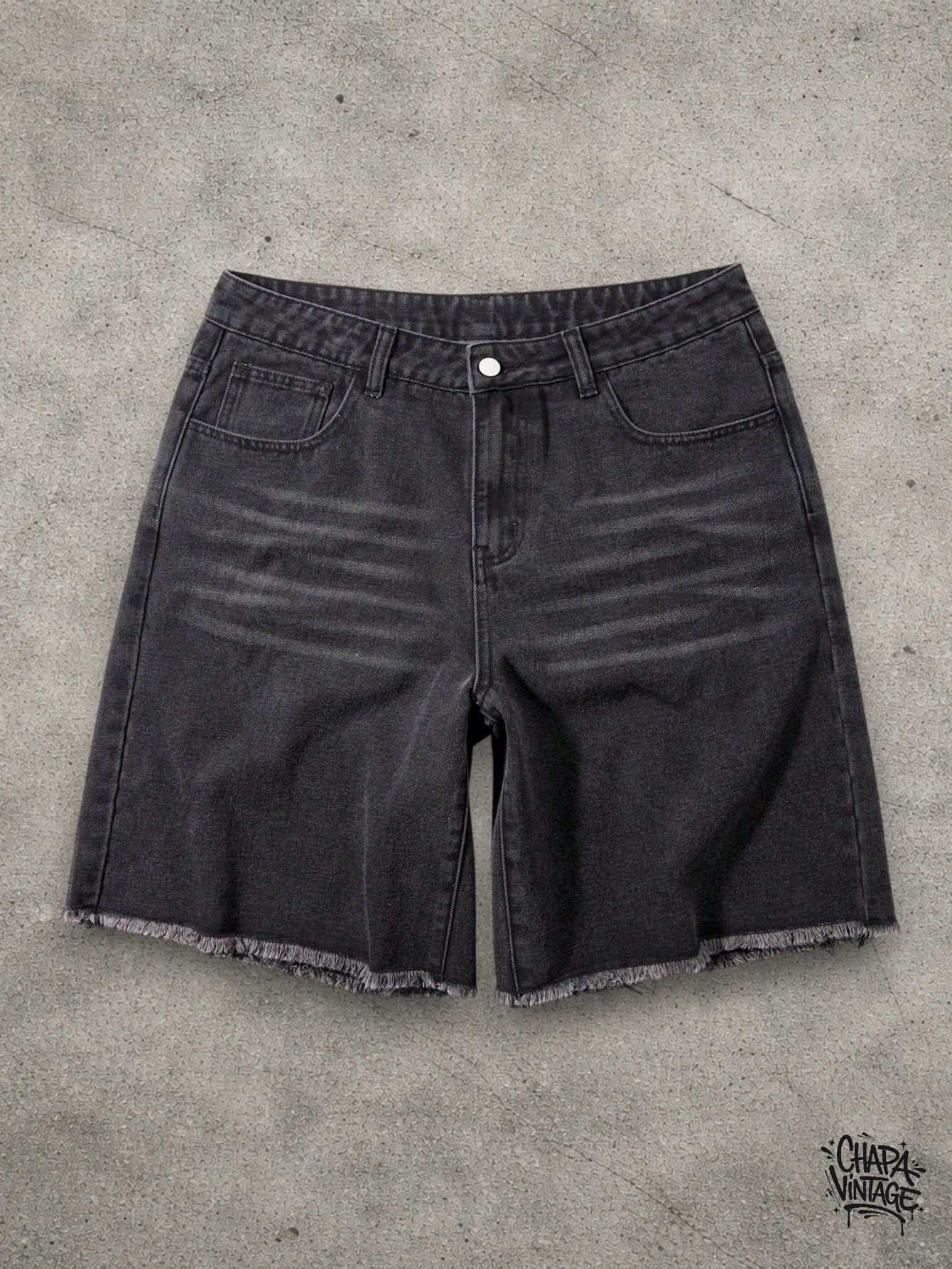 Japanese Brand Distressed gray denim shorts Size US 32 / EU 48 - 1 Thumbnail