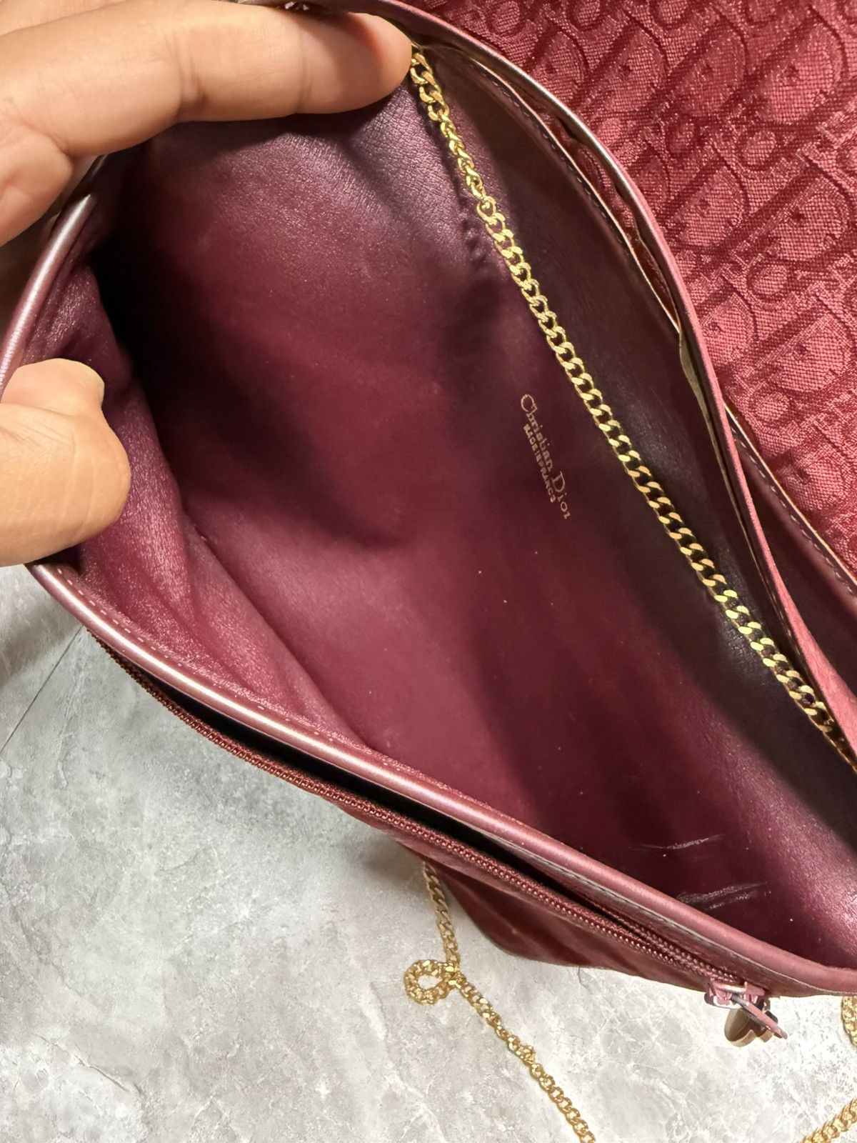 Dior Vintage Dior Monogram Chain Crossbody Bag Size ONE SIZE - 8 Thumbnail