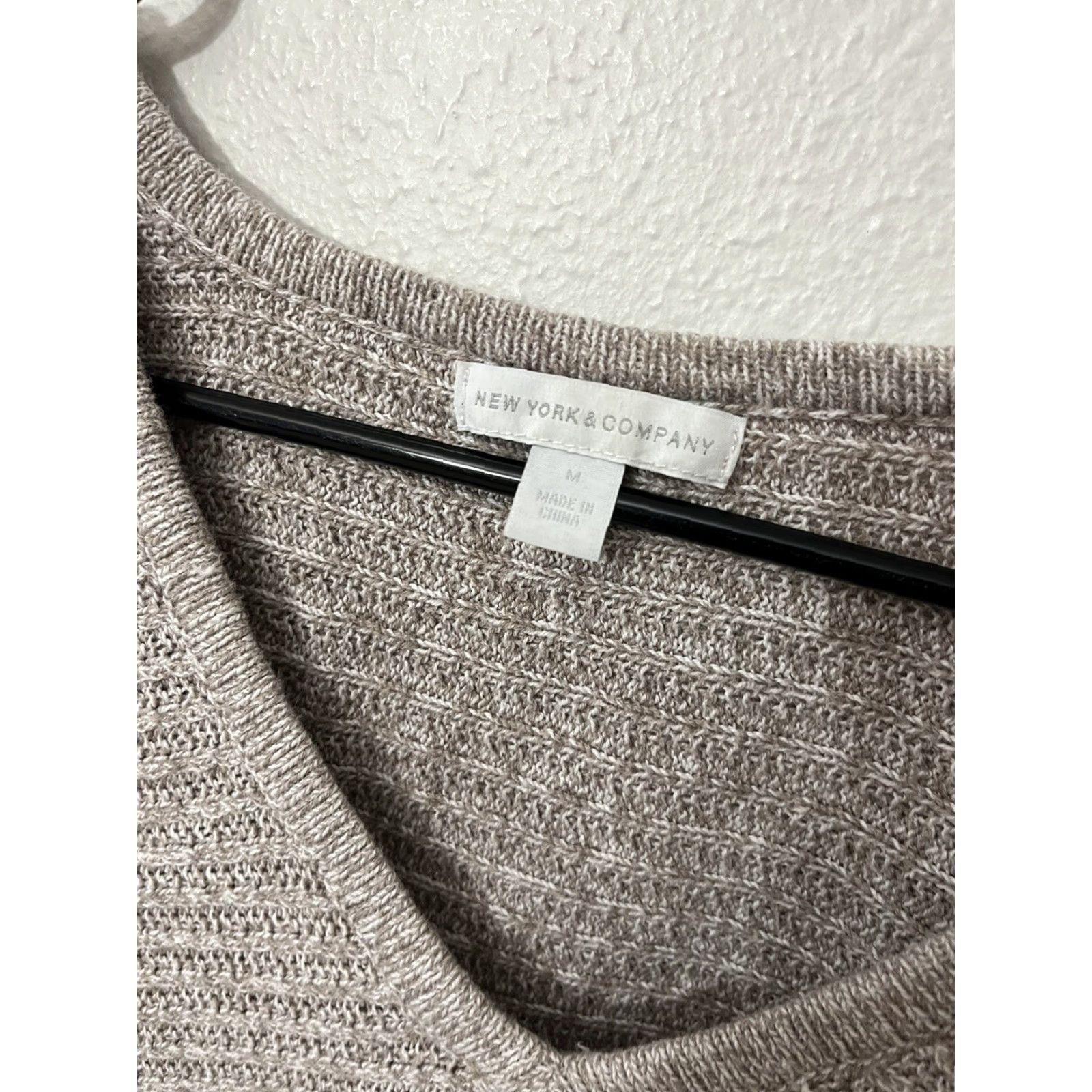 Vintage VINTAGE NYC New York & Company V-Neck Sweater / Pullover / Women / M / Gray / 3/4 Sleeve / Open-Knit / Acrylic Mohair Nylon / Casual Classic Modern Size M / US 6-8 / IT 42-44 - 3 Thumbnail