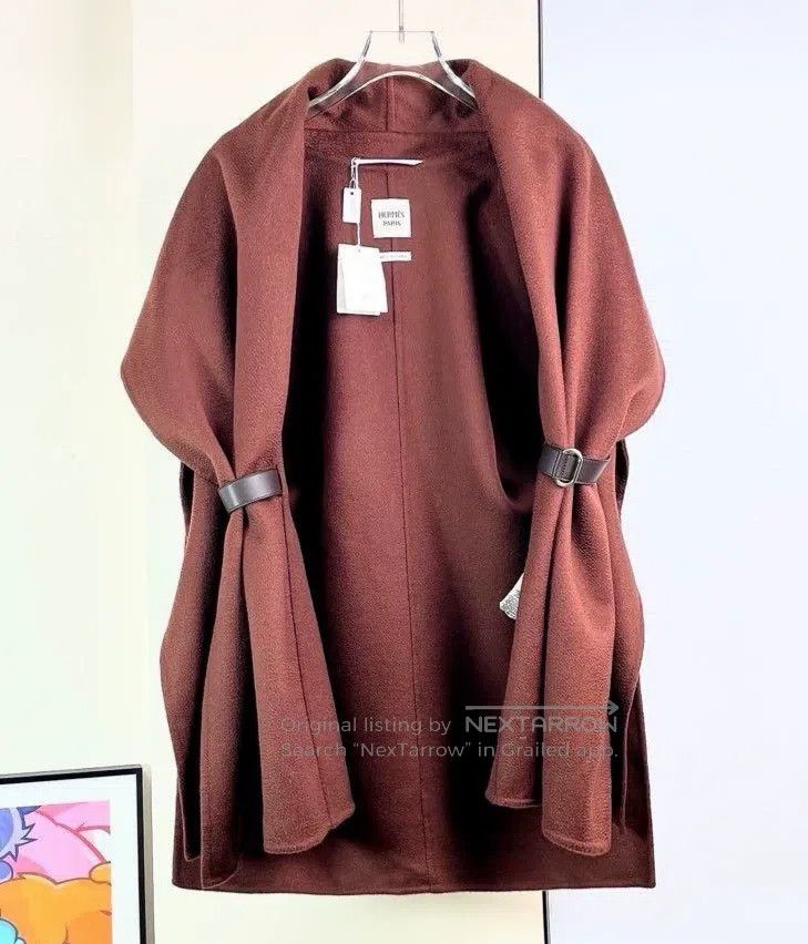 Hermes Hermes Chestnut Brown Cashmere Cloak Jacket Size XS / US 0-2 / IT 36-38 - 1 Thumbnail