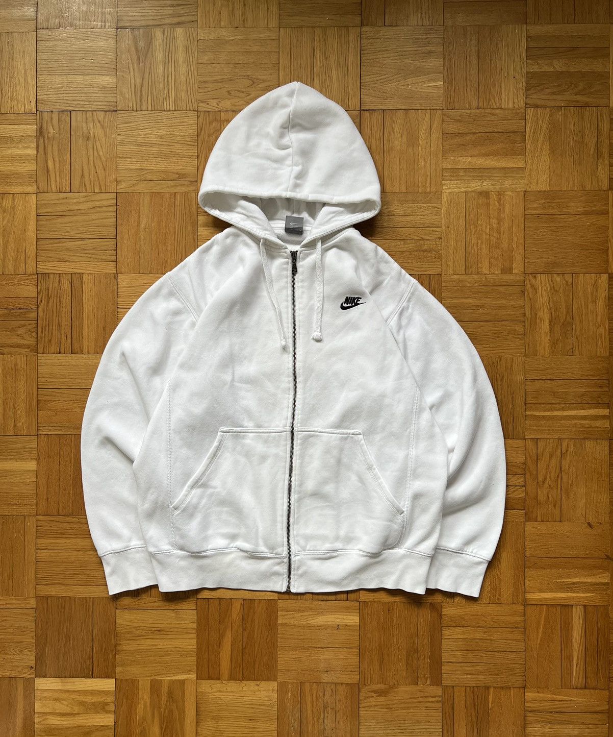 Nike × Vintage Baggy Hoodie Nike Small Logo Zipped Vintage 00’s Y2K Size US L / EU 52-54 / 3 - 1 Thumbnail