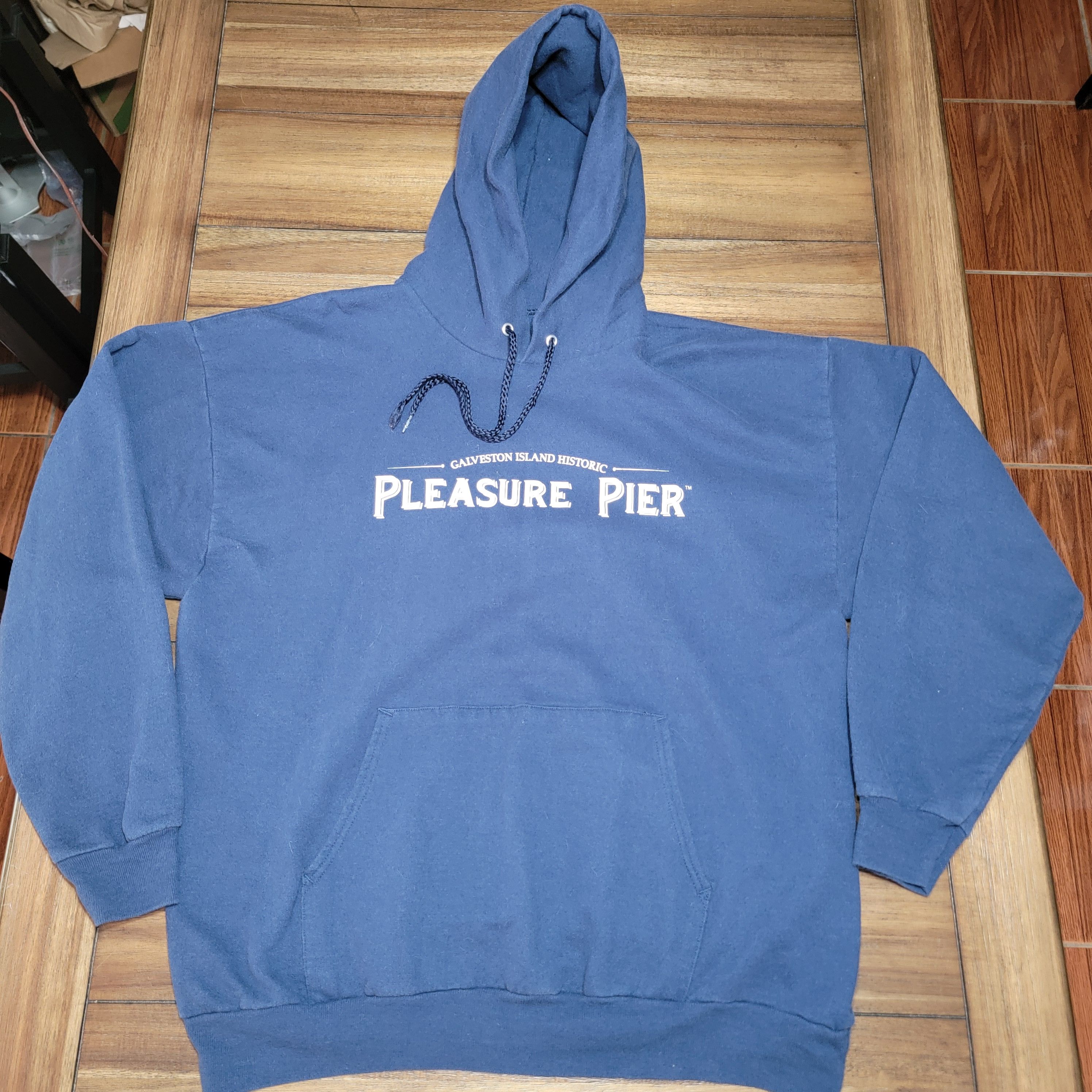 Hanes Galveston Island Pleasure Pier LS Unisex Hoodie (Hanes) - XL Size US XL / EU 56 / 4 - 1 Thumbnail