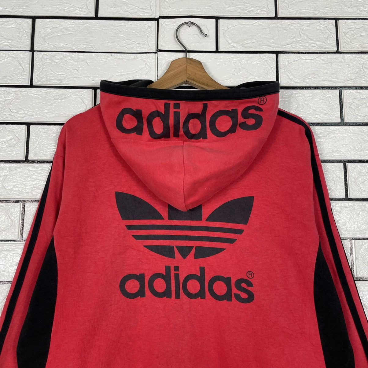 Adidas Vintage Big Logo Adidas Zipper Hoodie Size US M / EU 48-50 / 2 - 8 Thumbnail