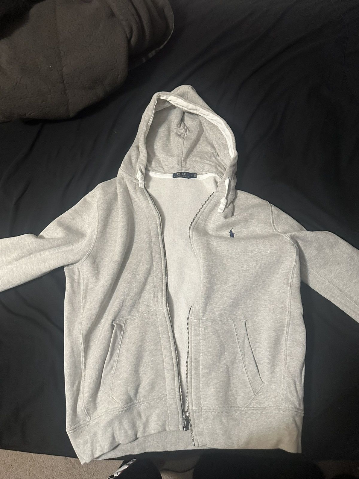 Polo Ralph Lauren × Ralph Lauren × Vintage Ralph Lauren Gray Polo Hoodie Size US XL / EU 56 / 4 - 1 Thumbnail
