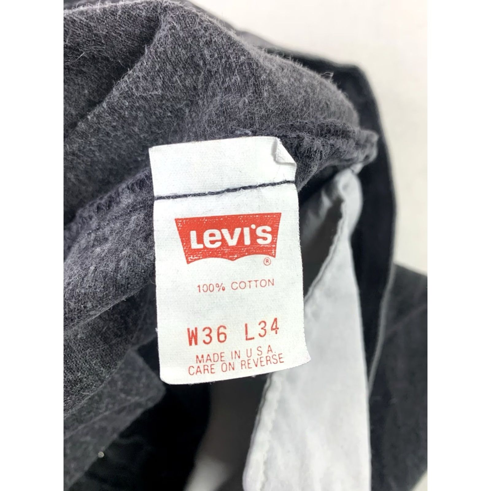 Levi's vtg 90s Levis 501 Jeans USA MADE Black Fade Denim 36x34 Fit 33x32 Size US 33 - 7 Thumbnail