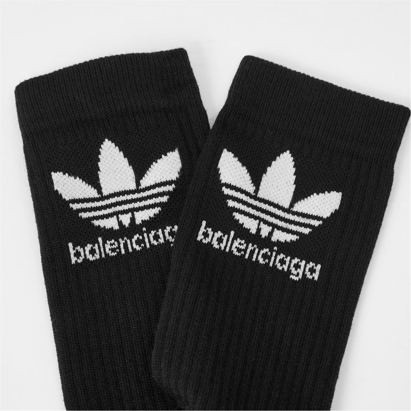 Adidas × Balenciaga o1g2r1mq0226 Size: L / Crew Socks In Black Size ONE SIZE - 2 Thumbnail