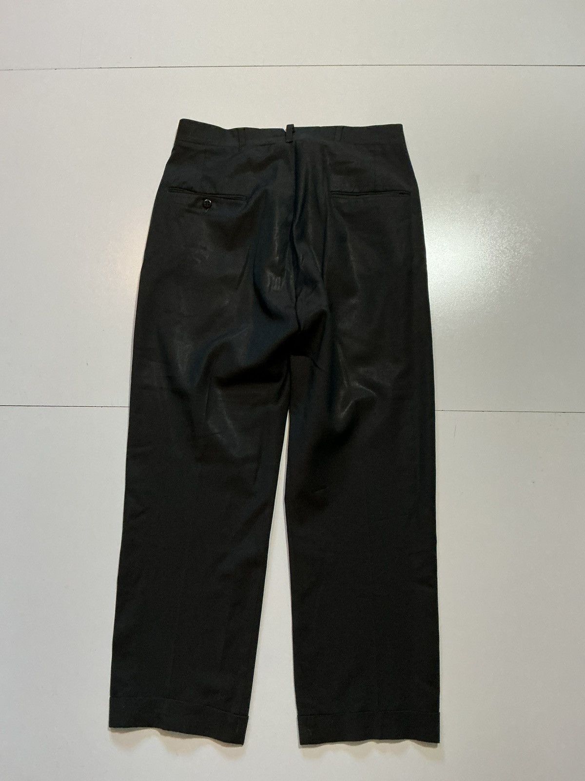 Vintage Vintage 60s Talon Zipper Cuffed Wool Hollywood Dress Pants Size US 32 / EU 48 - 3 Thumbnail
