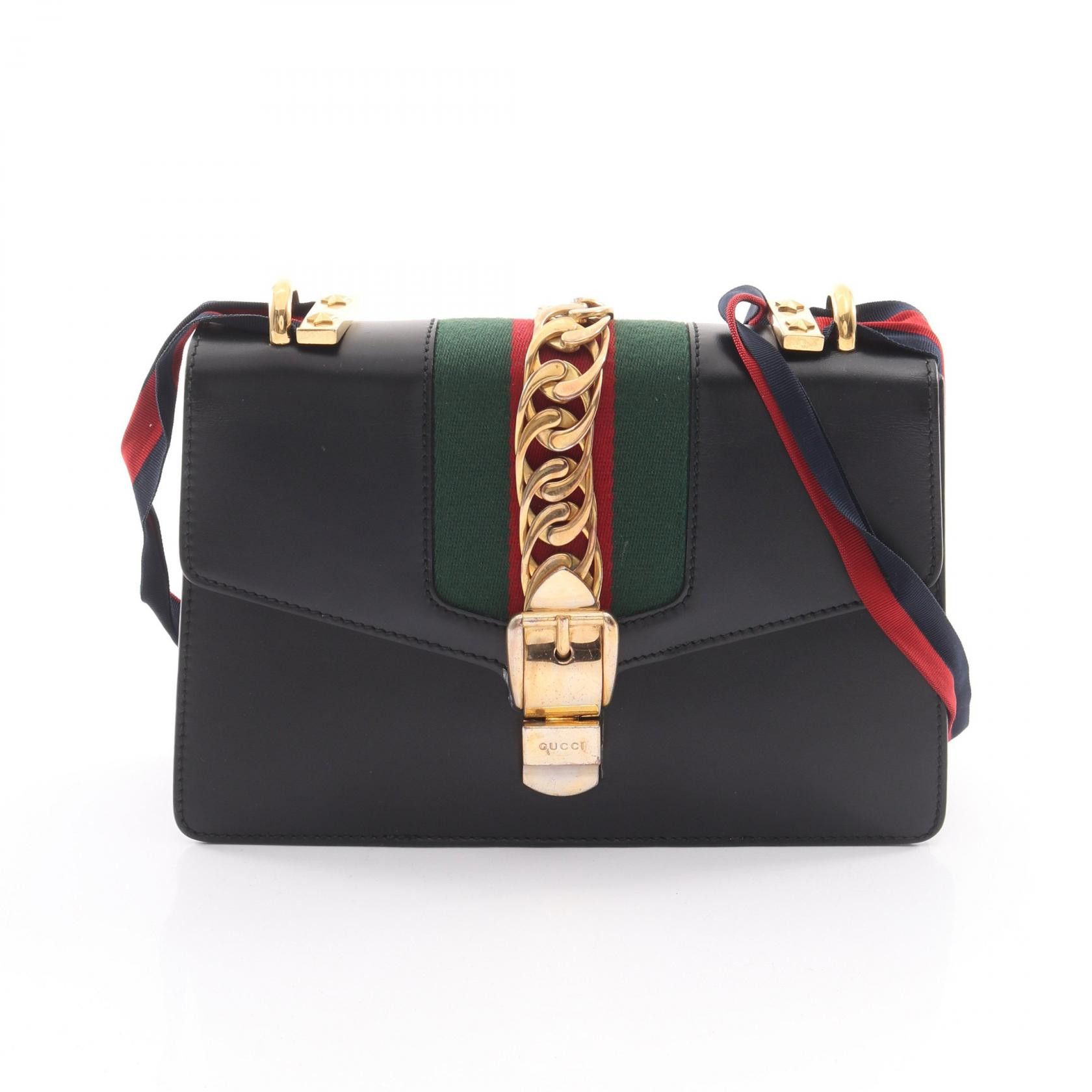 Gucci Gucci Gucci Sylvie Small Leather Shoulder Bag Leather Shoulder Bag 421882 DUTY FREE for USA Size ONE SIZE - 1 Thumbnail