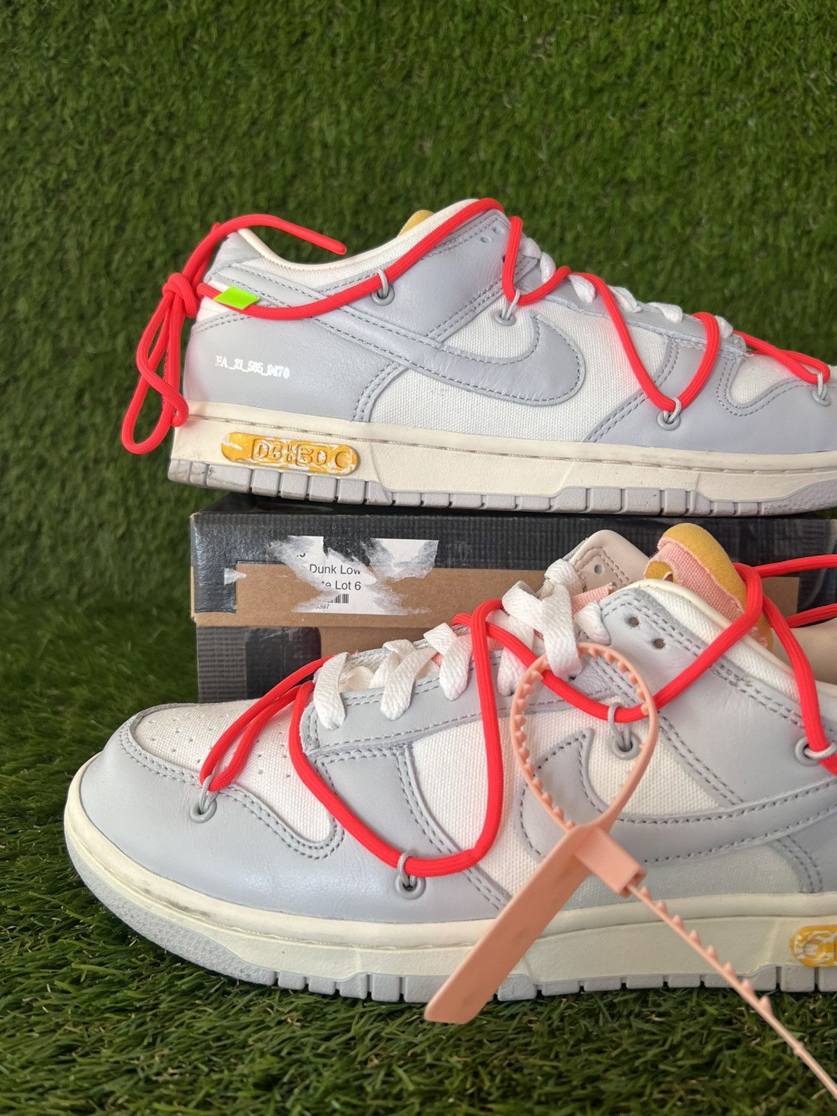 Nike × Off-White Nike Dunk Low Off-White Lot 6 Size US 9.5 / EU 42-43 - 3 Thumbnail