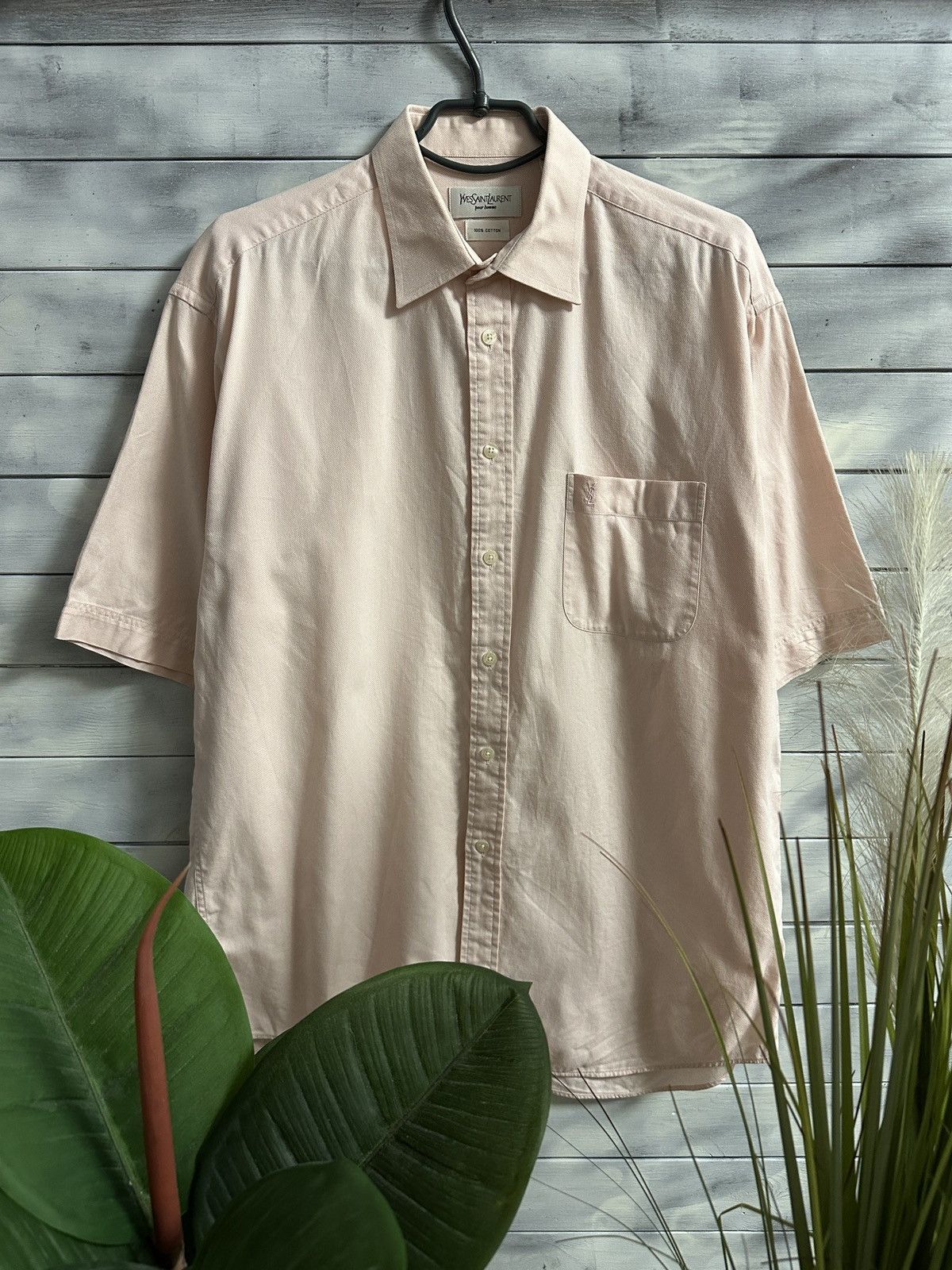 Yves Saint Laurent Luxury Yves Saint Laurent Shirt Button YSL Vintage Size 16 Size US L / EU 52-54 / 3 - 1 Thumbnail