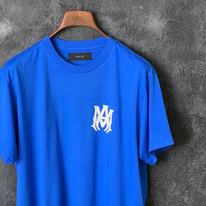Amiri Amiri Blue Letter Printed Cotton Short Sleeve Size US M / EU 48-50 / 2 - 3 Thumbnail