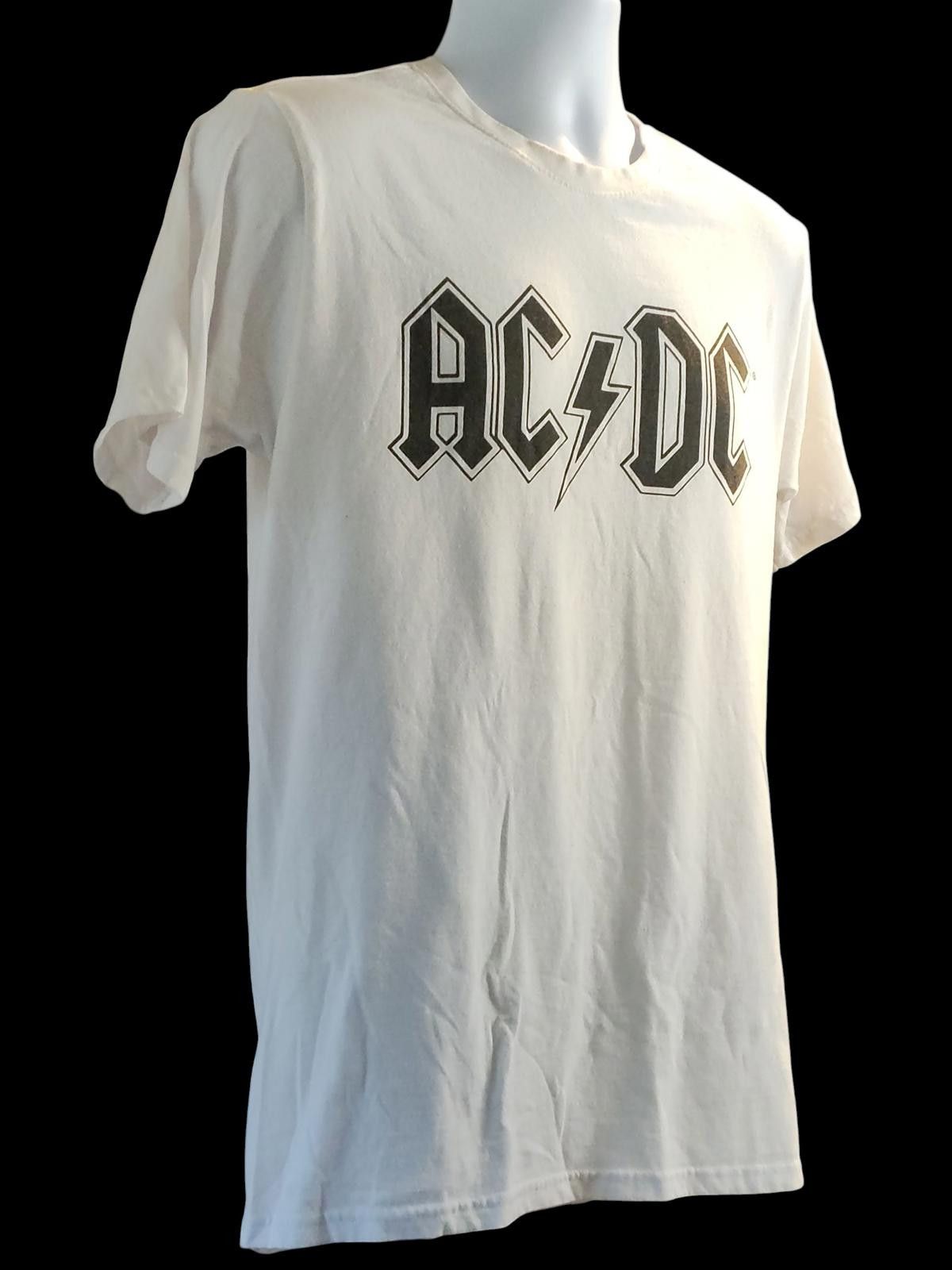 AC/DC AC/DC Logo White Men's T-Shirt Size US L / EU 52-54 / 3 - 4 Thumbnail