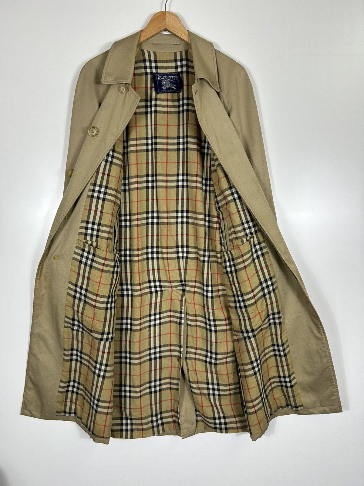 Burberry ⚡️Vintage Burberrys London Button Long Coat Jacket Size US M / EU 48-50 / 2 - 11 Thumbnail