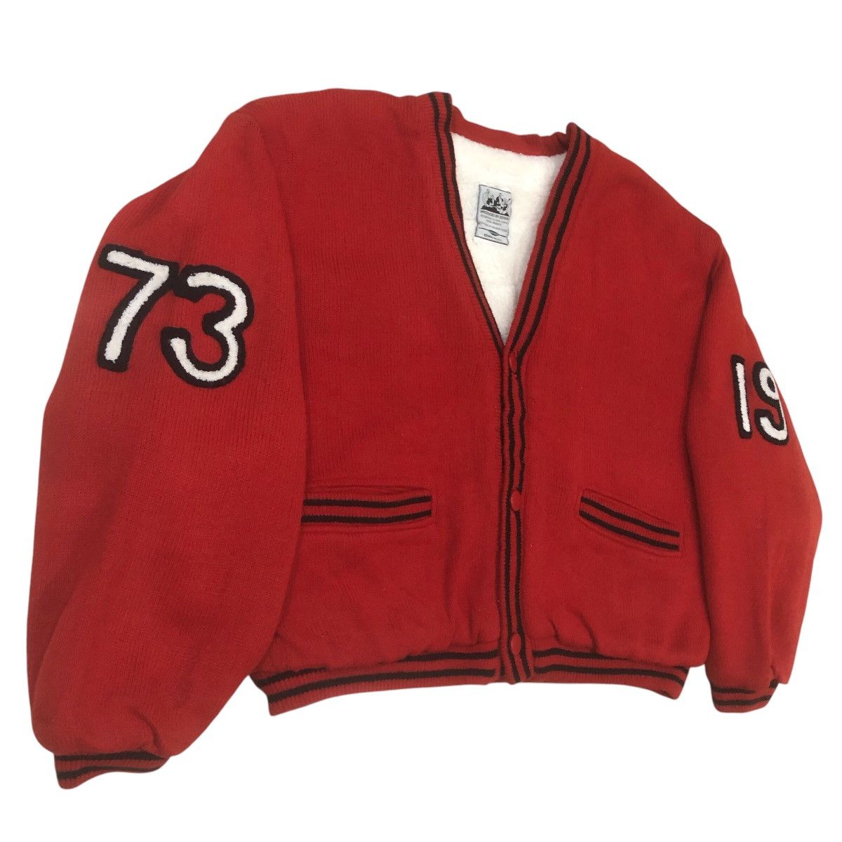 Edwin × Japanese Brand 86’ Edwin Knit Sherpa V Neck Jacket Sweater Size US M / EU 48-50 / 2 - 4 Thumbnail