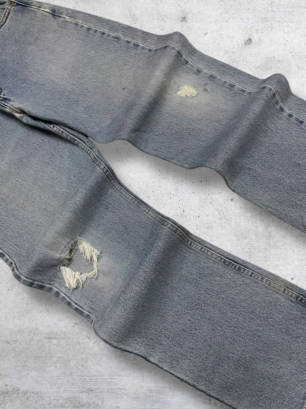 Levi's Vintage Clothing VINTAGE 505 LEVIS USA DESIGNER 90S BLUEWASHED RIPPED DENIM Size US 30 / EU 46 - 6 Thumbnail