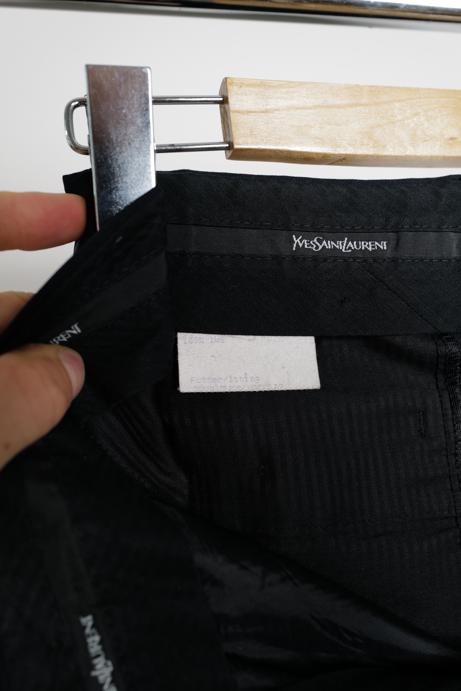 Vintage Yves Saint Laurent Turquoise Wool Pants Size US 34 / EU 50 - 18 Thumbnail