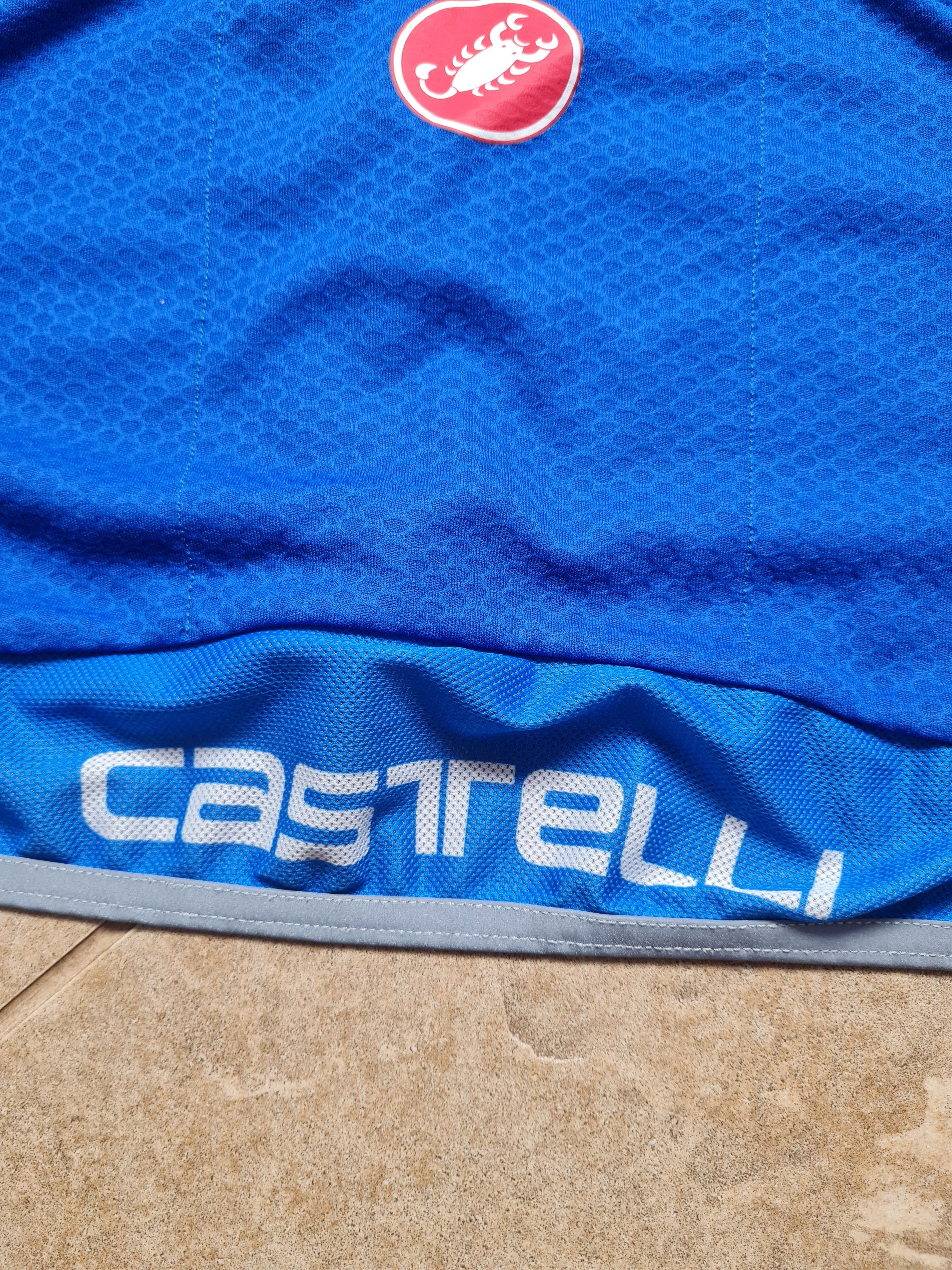 Other Bike Shirt CASTELLI ENTRANTA CYCLING Shirt Blue YKK VISLON Size US XXL / EU 58 / 5 - 16 Thumbnail