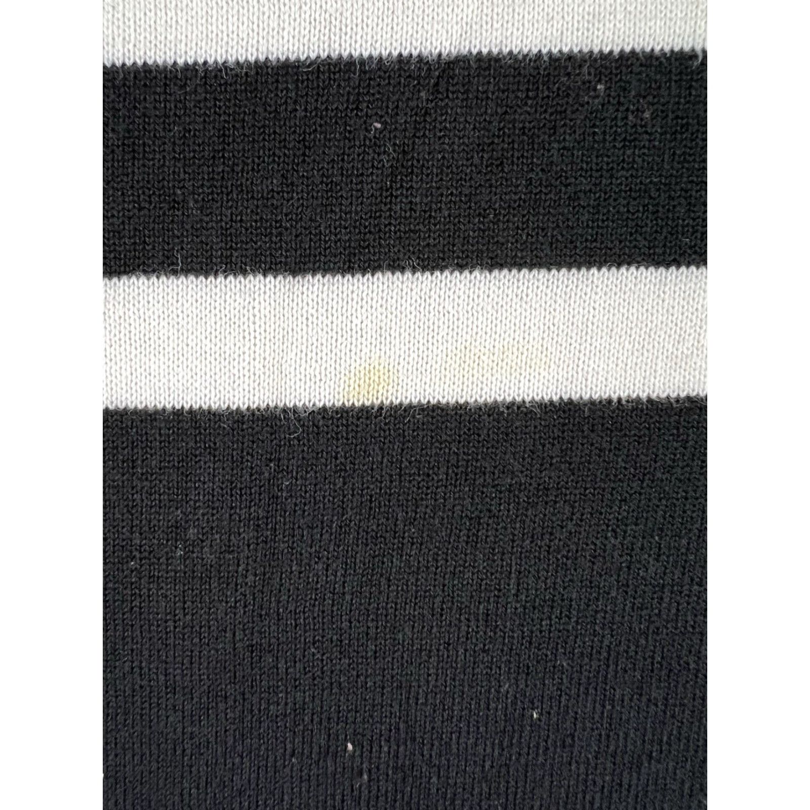 Vintage VINTAGE Black Sweater Womens Medium Striped Crew Neck Pullover Lightweight Preppy 60s-90s Style Easy Care Dry Clean Only Size M / US 6-8 / IT 42-44 - 4 Thumbnail