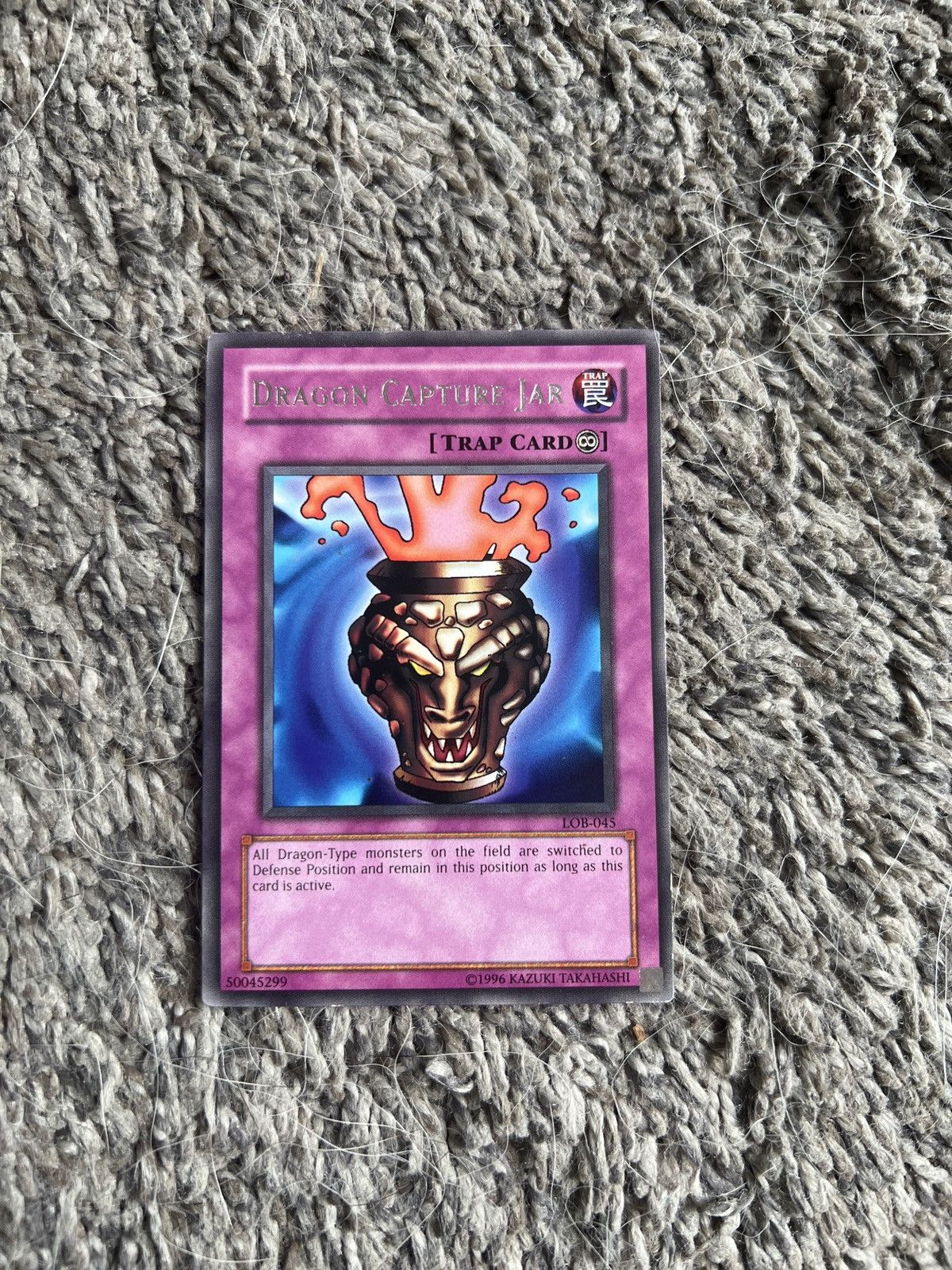 Vintage 1996 Konami Yu-Gi-Oh! Dragon Capture Jar Card Size ONE SIZE - 1 Thumbnail