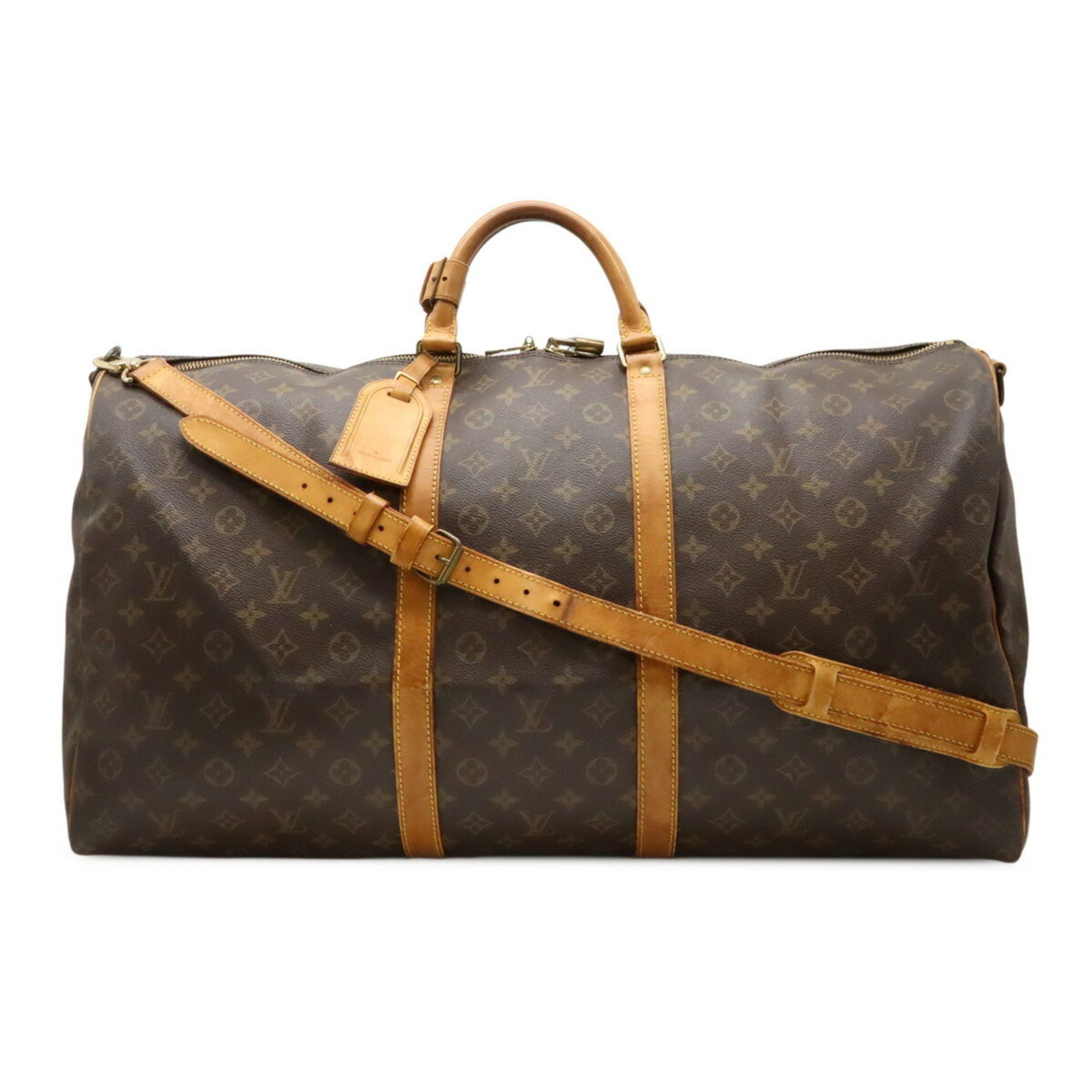 Louis Vuitton Monogram Keepall Bandouliere 60 Boston Bag Shoulder M41412 in Brown, Women's