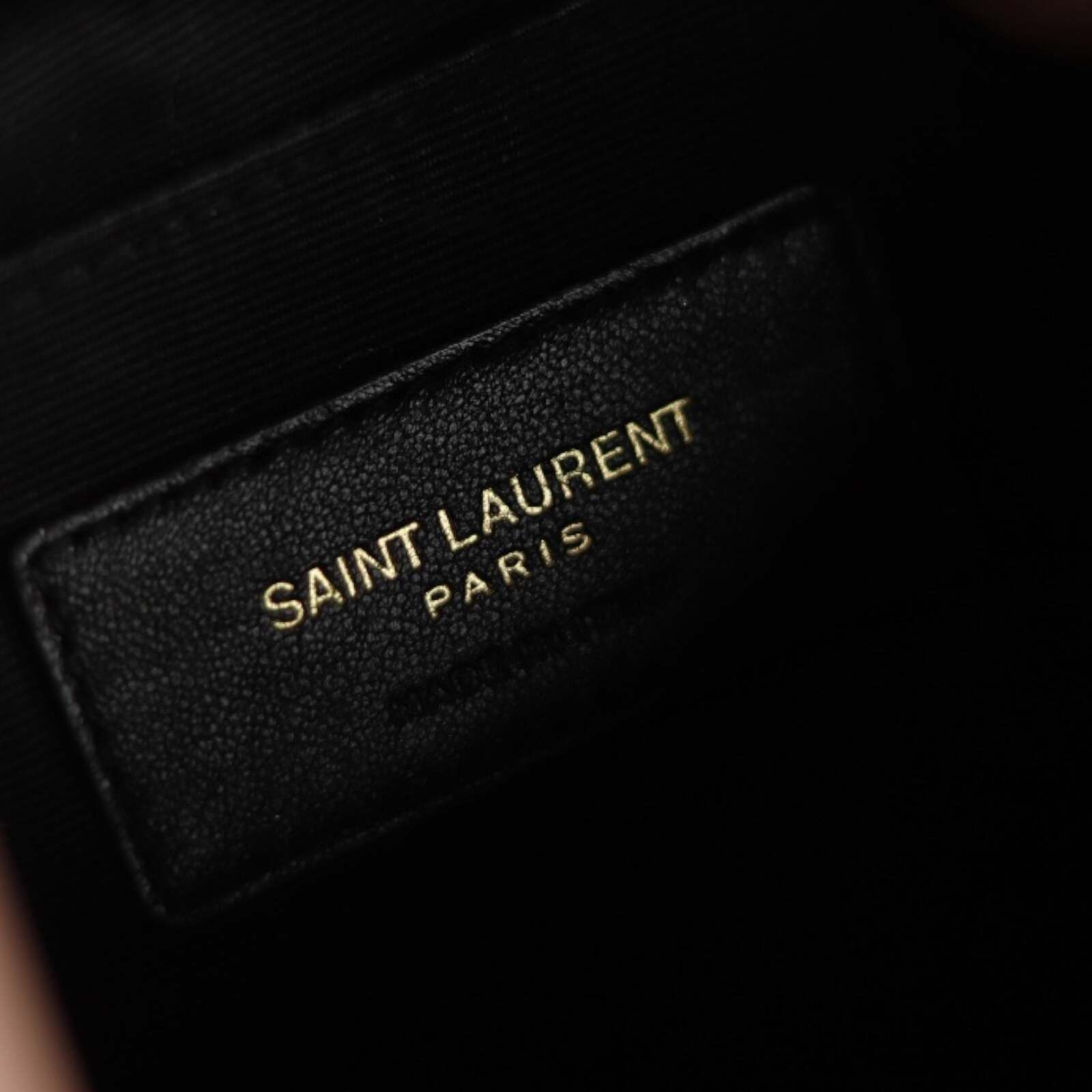 Saint Laurent Paris Saint Laurant YSL Monogram Quilted Leather Clutch in Black Size ONE SIZE - 9 Thumbnail