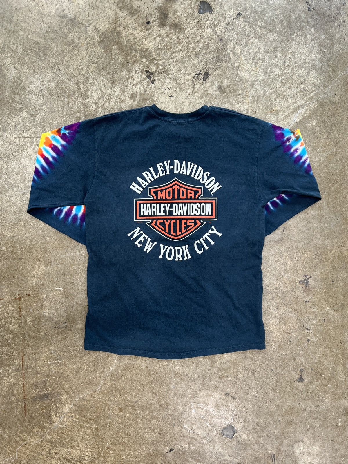 Harley Davidson Vintage 1998 USA Harley Davidson Tie Dye Long Sleeve Tee XL Size US XL / EU 56 / 4 - 4 Thumbnail