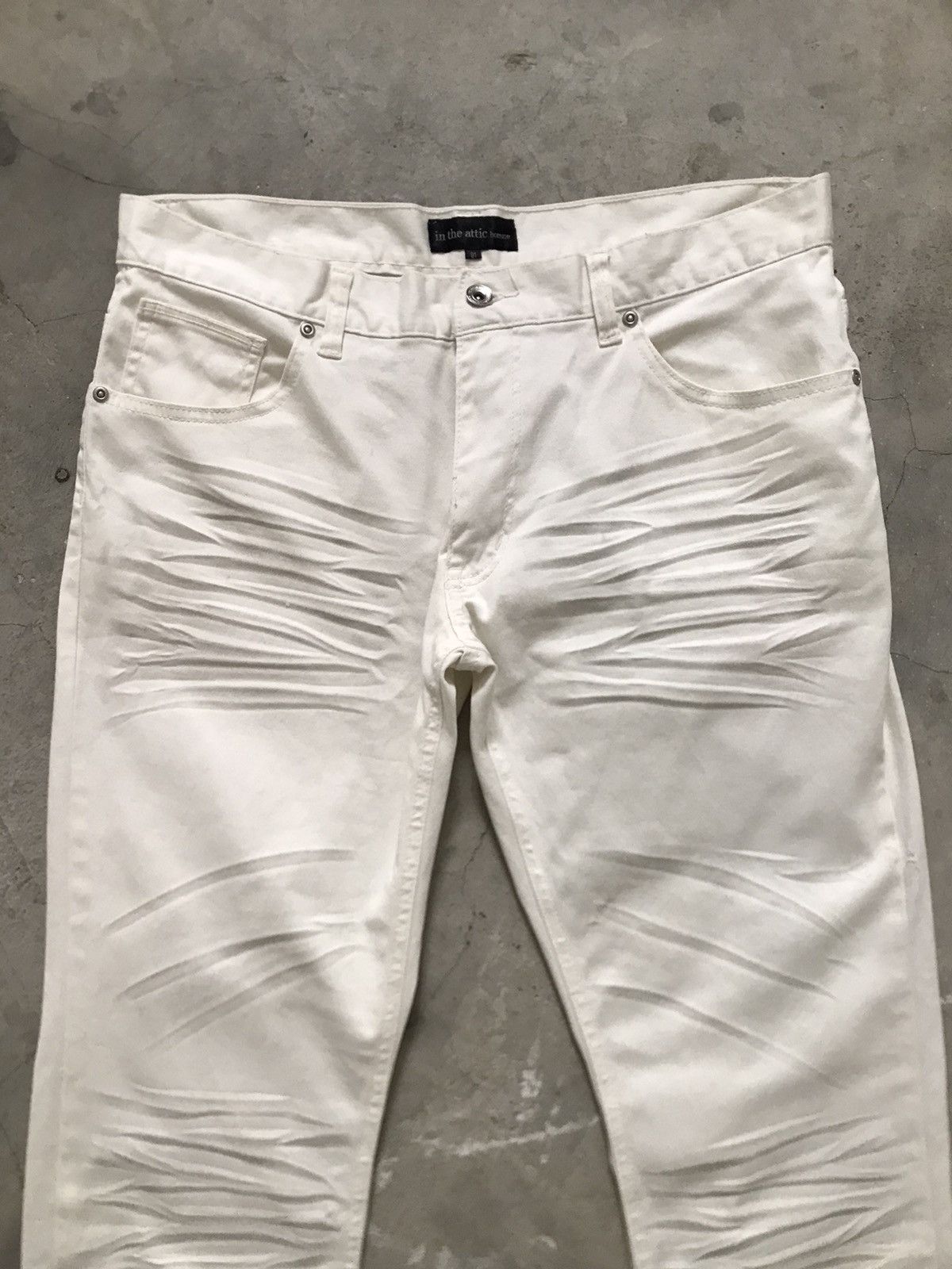 In The Attic In The Attic Homme Distressed Rock White Pants Size US 32 / EU 48 - 4 Thumbnail