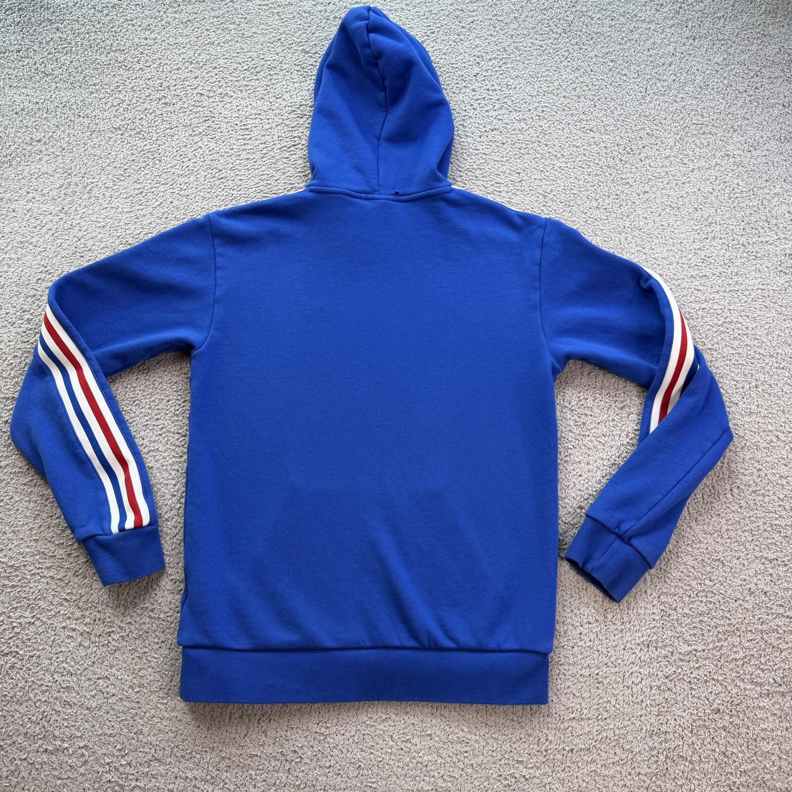 Adidas Adidas Originals Trefoil Hoodie Blue Stripe Sleeve Mens S Size US S / EU 44-46 / 1 - 2 Thumbnail