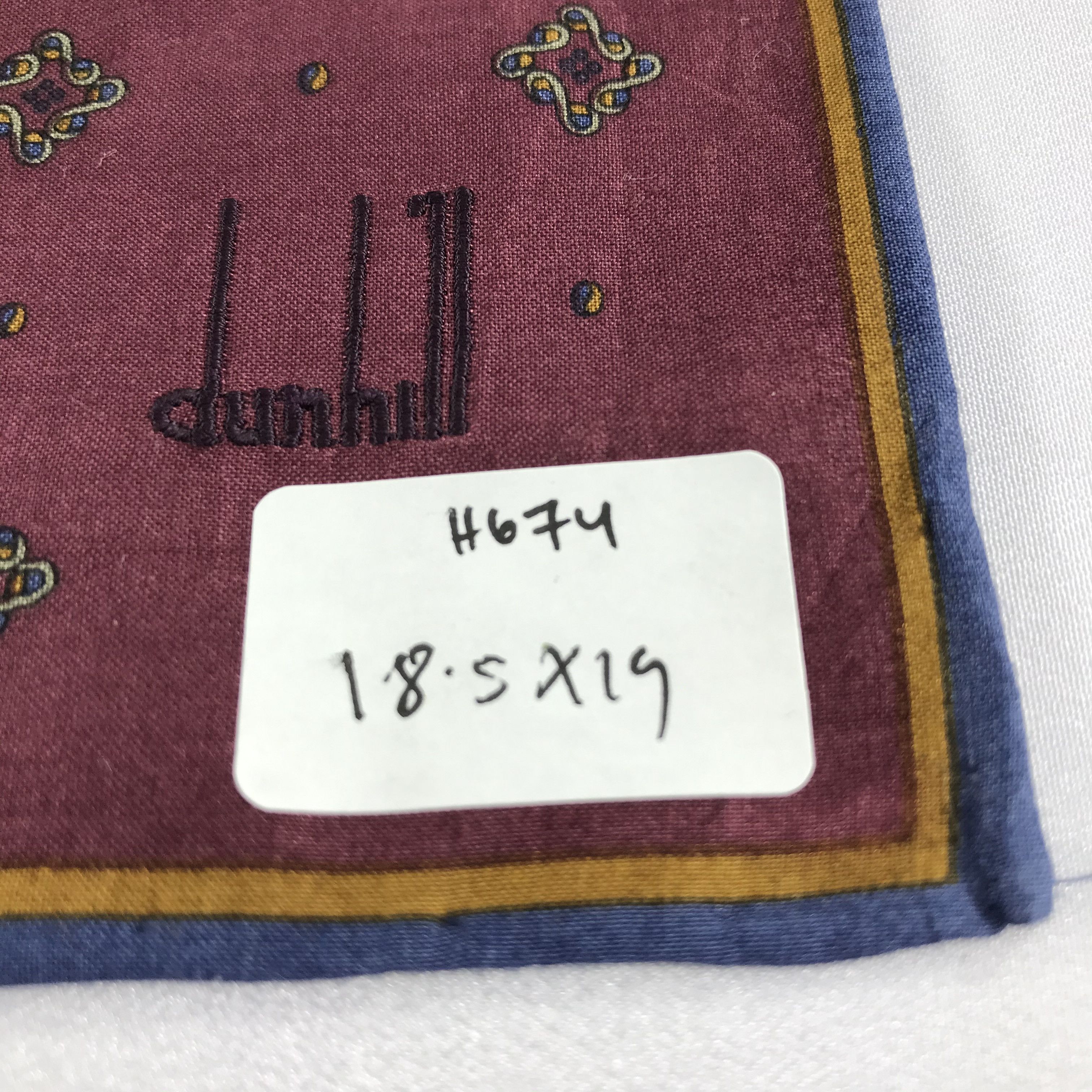 Alfred Dunhill Dunhill Handkerchief Bandana Napkin H674 Size ONE SIZE - 5 Thumbnail