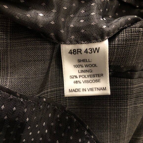 Other Linea Uomo men's gray 100%wool sport coat blazer jacket 48R Size 48R - 6 Thumbnail