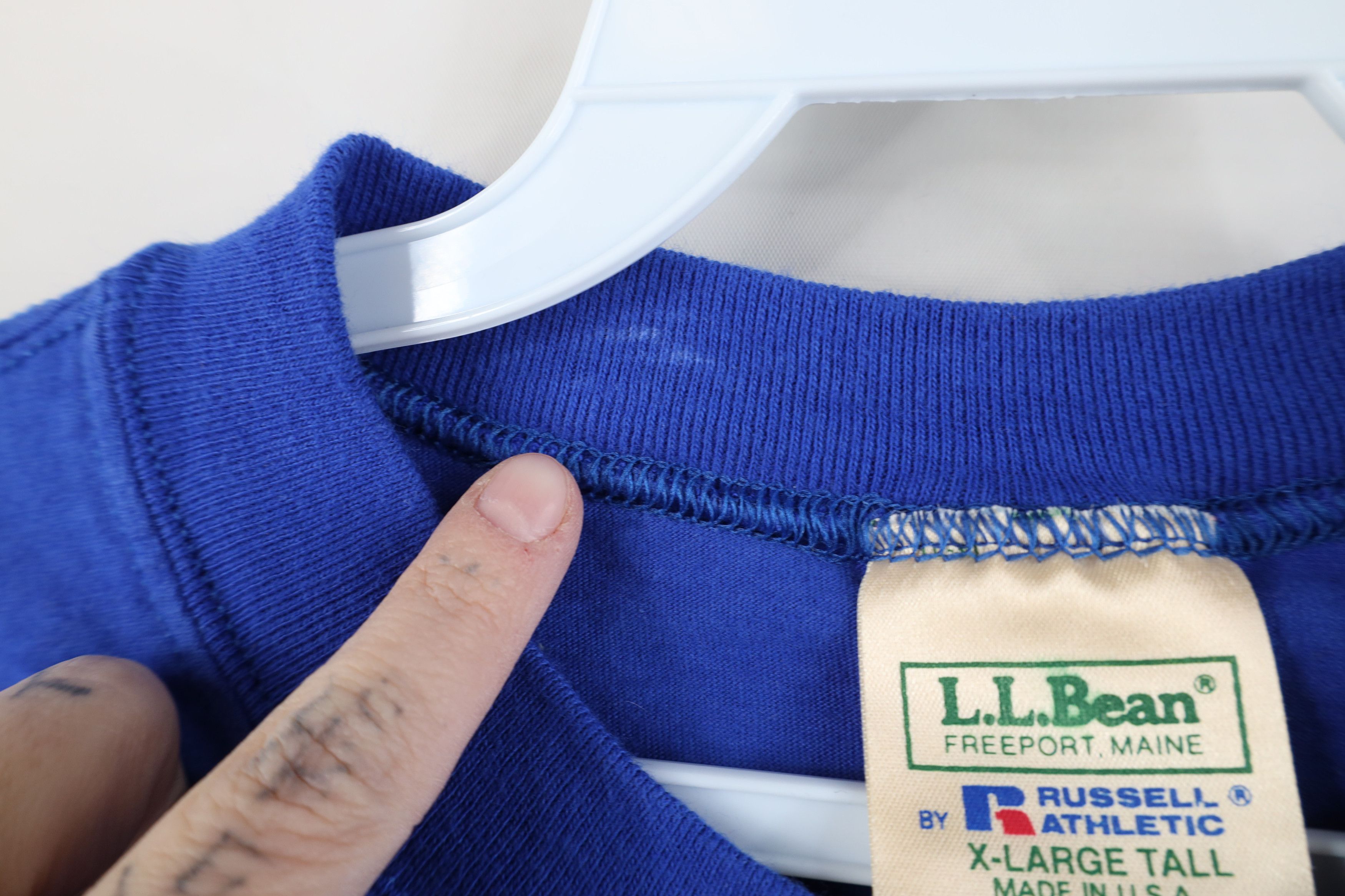 L.L. Bean Vintage 90s LL Bean x Russell Athletic T-Shirt Cotton USA Size US XL / EU 56 / 4 - 5 Thumbnail