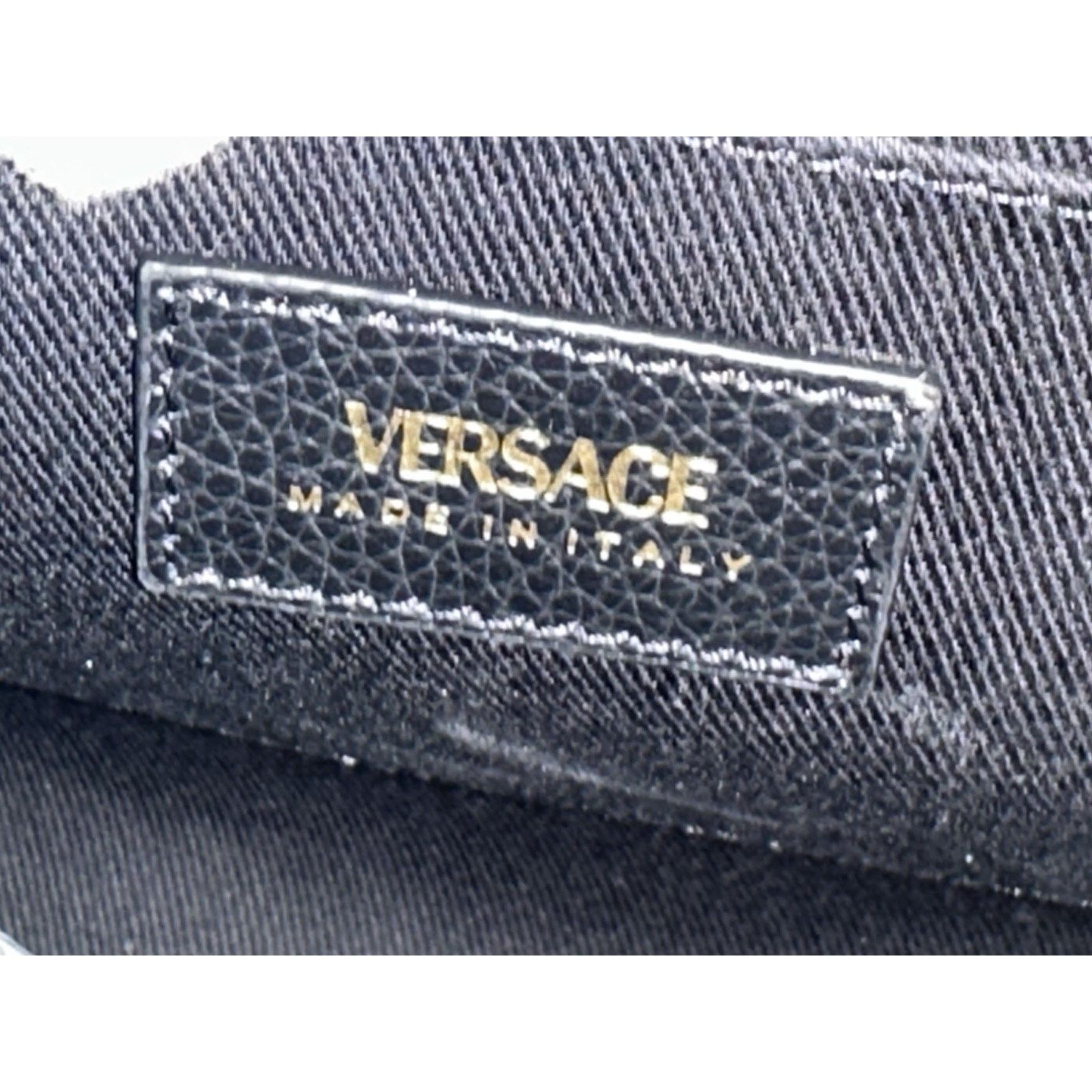 Versace Versace Virtus Calf Leather Small Black Bag 1005960 Size ONE SIZE - 18 Thumbnail