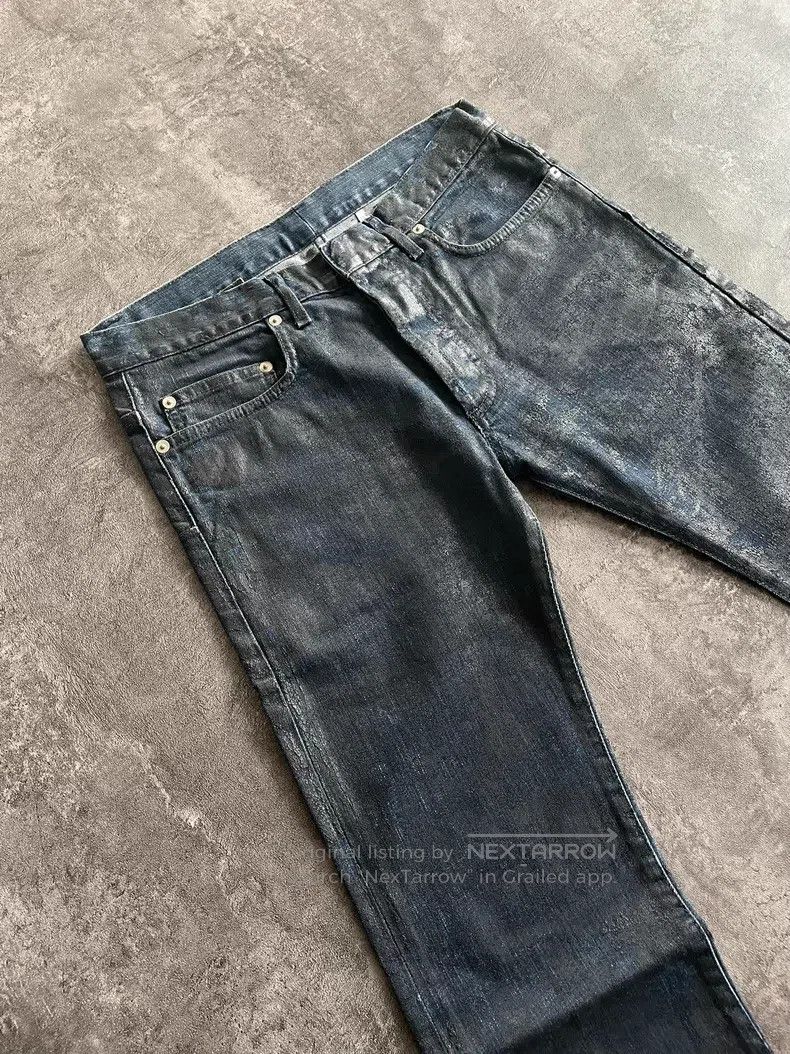 Dior Dior Dark Blue Cracked Glaze Jeans Size US 29 - 3 Thumbnail