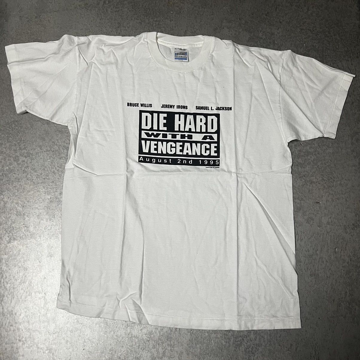 Image of Screen Stars x Vintage 1995 Die Hard With A Vengeance Tshirt Bruce Willis in White, Men's (Size XL)