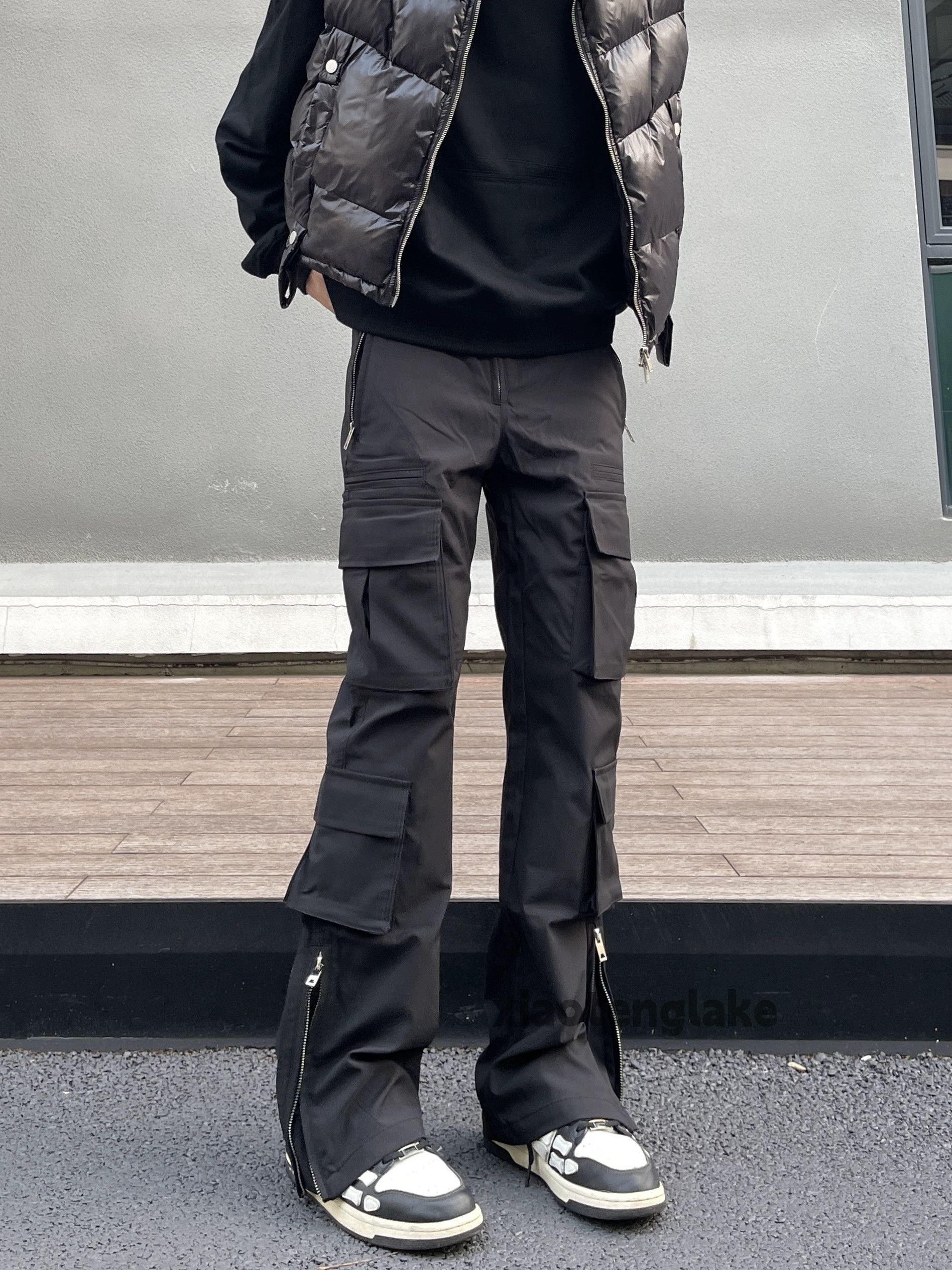 Designer × Japanese Brand × Vintage zipper utility punk grunge bootcut flared cargo pants Size US 32 / EU 48 - 6 Thumbnail