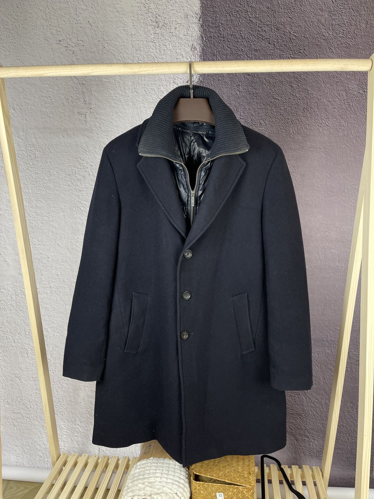 Pal Zileri Lab Paul Zileri wool cashmere feather goose down coat Size US L / EU 52-54 / 3 - 2 Thumbnail