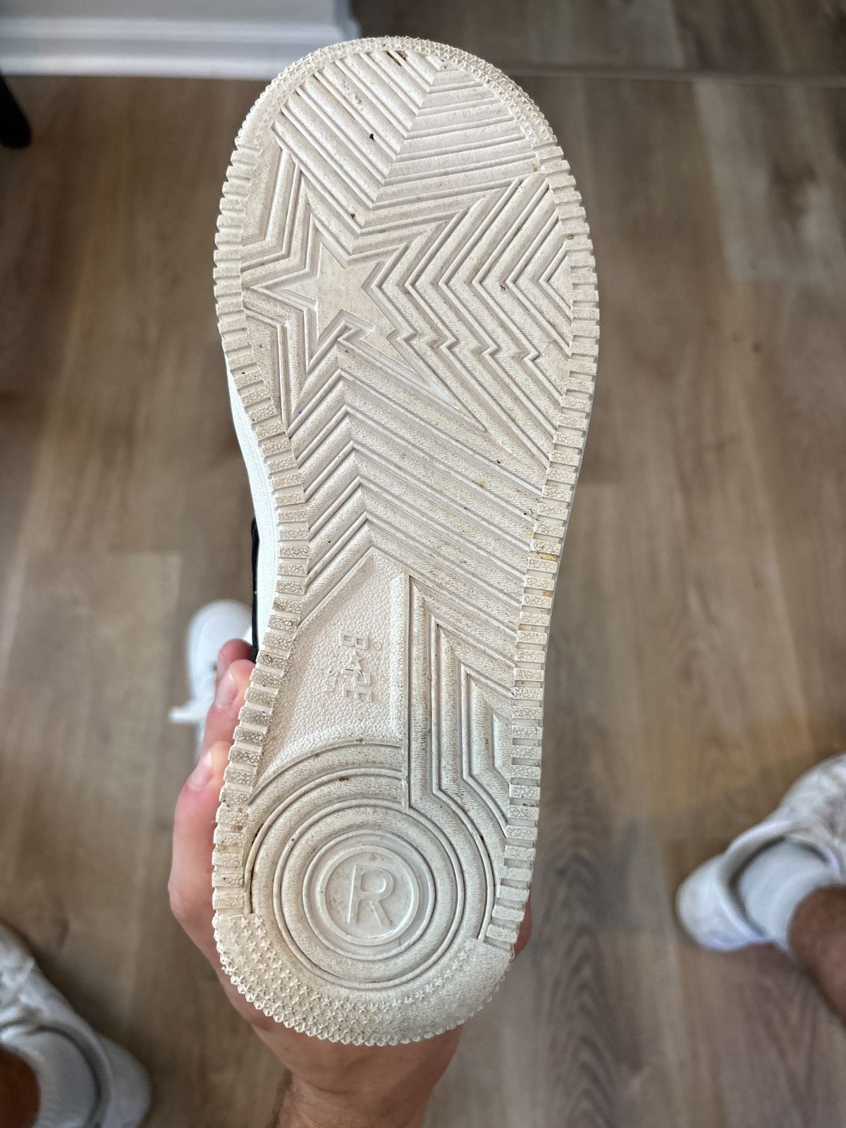 Bape BAPESTA LOW M2 'WHITE BLACK' Size US 8.5 / EU 41-42 - 7 Thumbnail