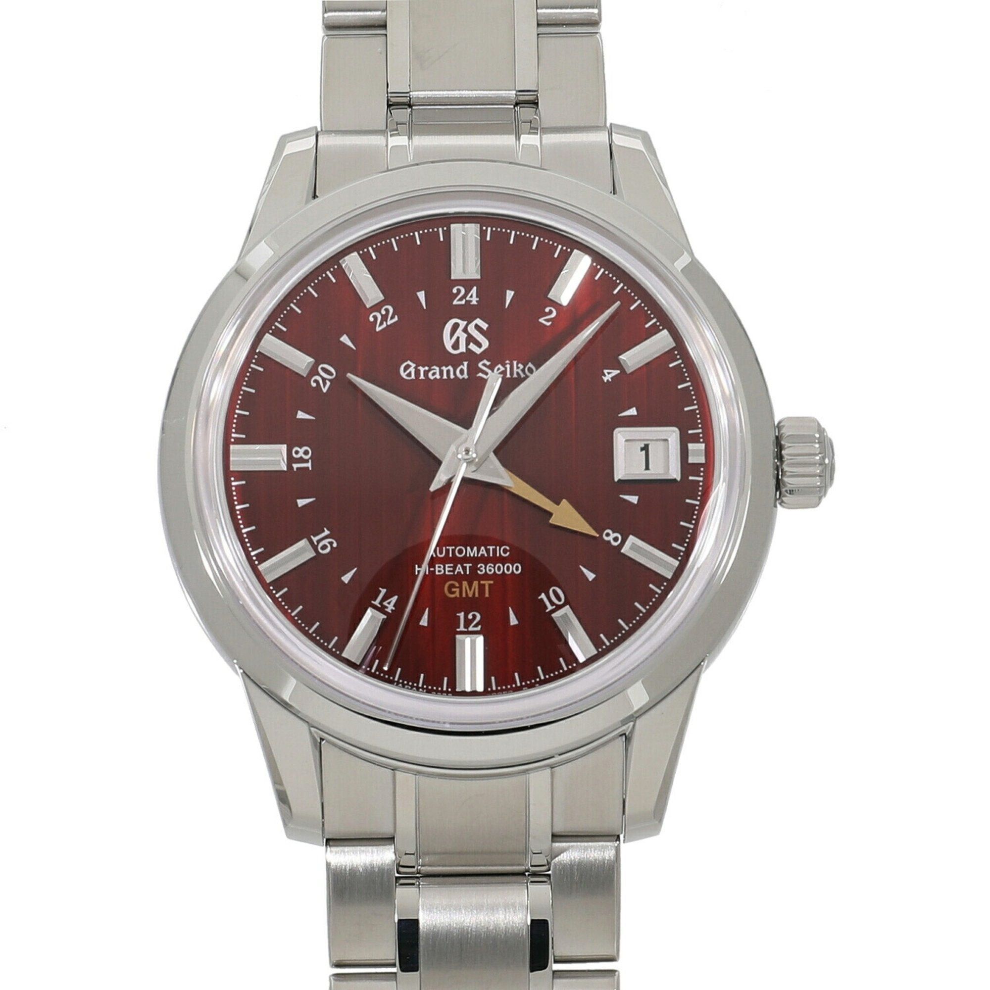 image of Grand Seiko Grand Elegance Collection Mechanical Hi-Beat Gmt Sbgj273/9S86-00N0 Red Men's Watch