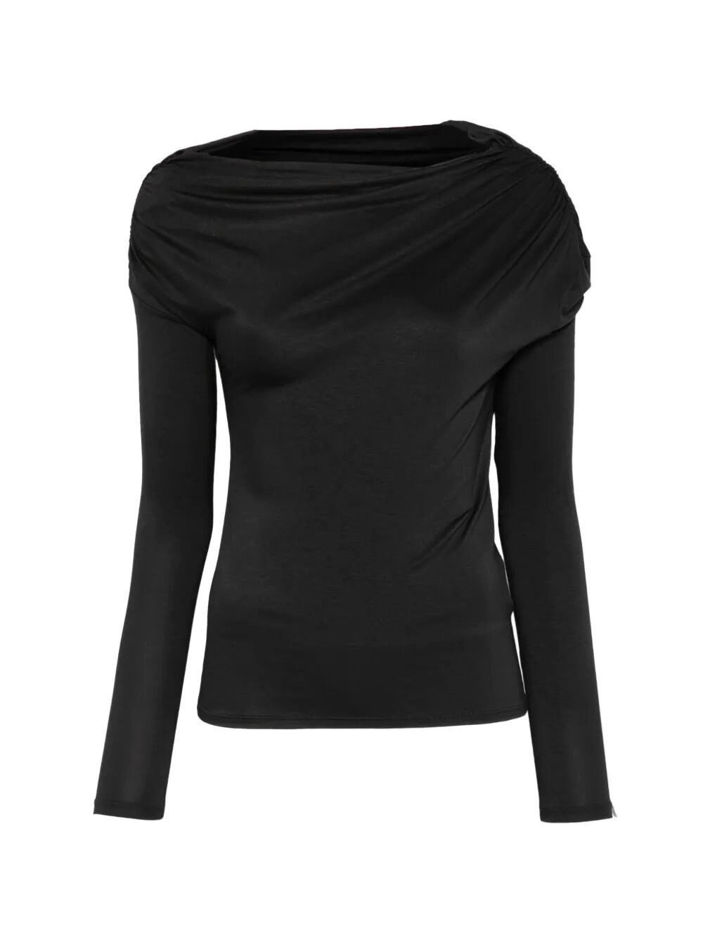 Patrizia Pepe Draped T-Shirt Size M / US 6-8 / IT 42-44 - 1 Thumbnail