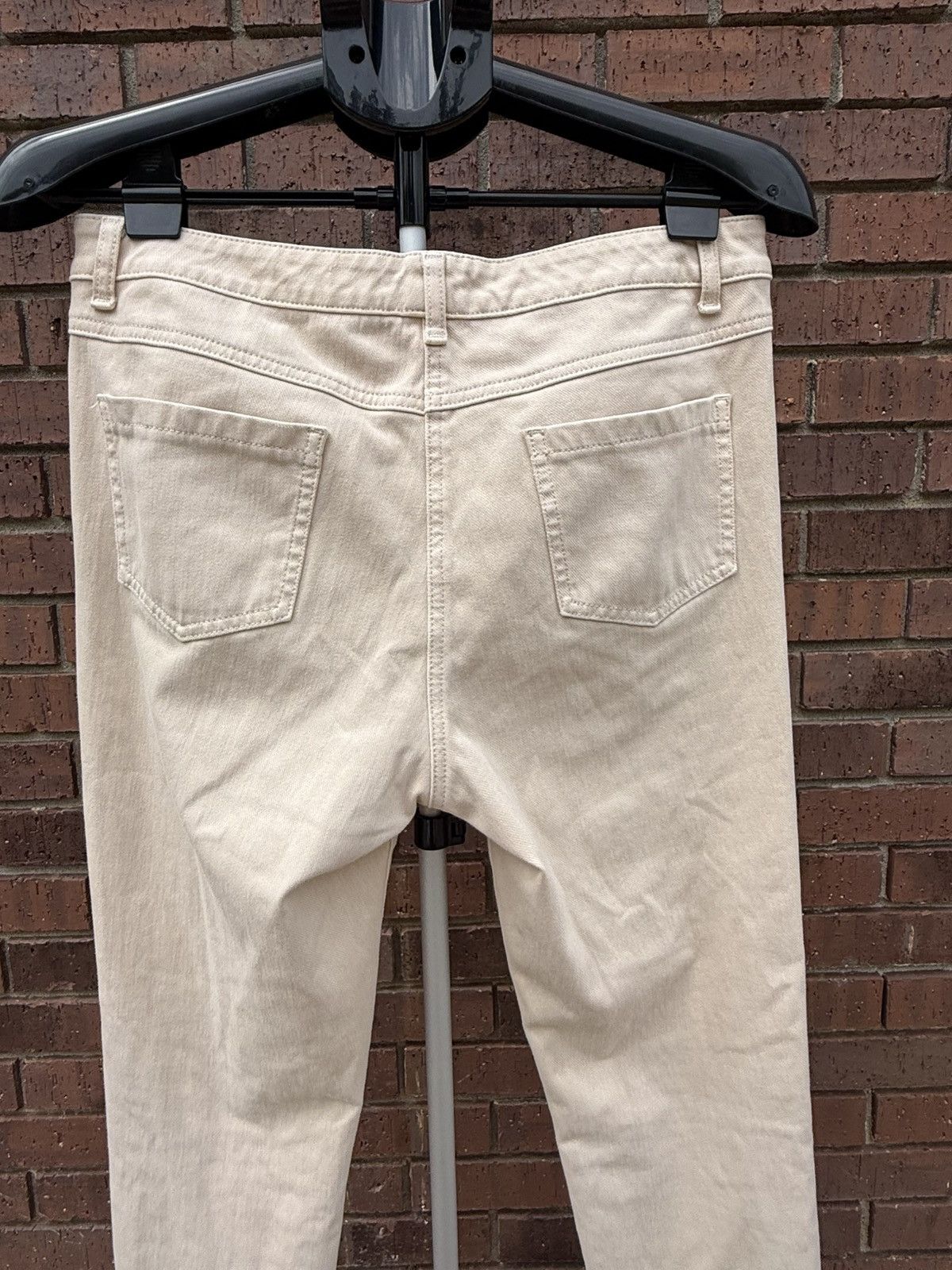 J.McLaughlin J. McLaughlin Raw Beige Lexi Jeans Stretch Pants Mid Rise Size 32" / US 10 / IT 46 - 7 Thumbnail