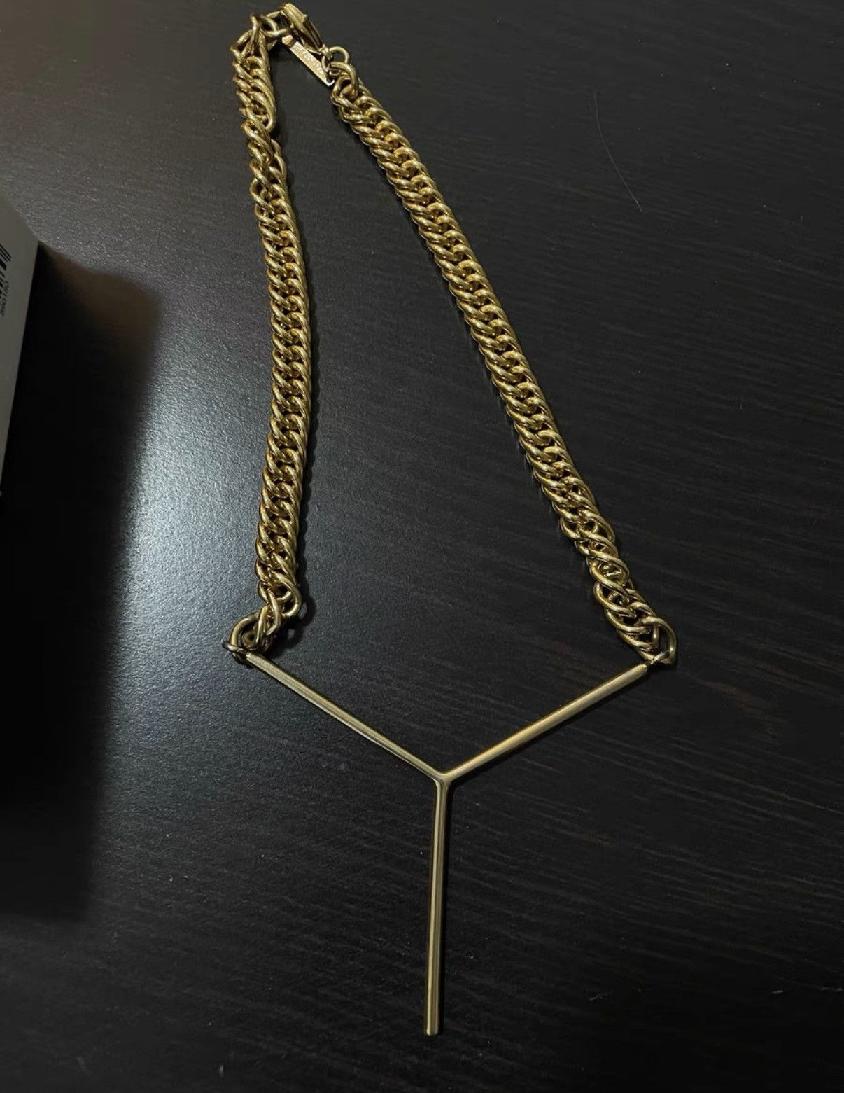 Y/Project Y/Project Gold Y Logo Thick Chain Necklace Short length Size ONE SIZE - 1 Thumbnail