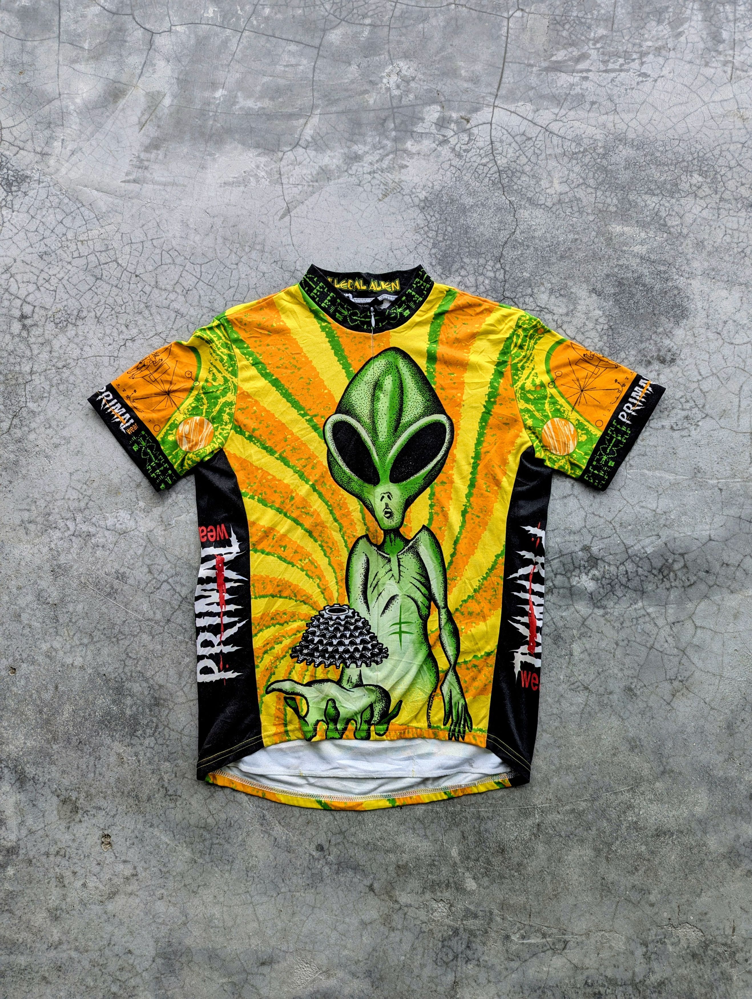 Vintage Vintage 1997 Primal Wear USA Cycling Jersey Rare Alien Print Size US M / EU 48-50 / 2 - 1 Thumbnail