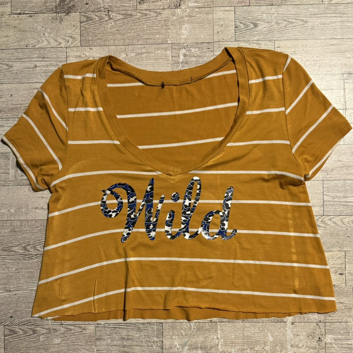 Vintage Y2K, Wild, Multi Pattern, Raw Hem Cropped, Rayon V-Neck Size M / US 6-8 / IT 42-44 - 11 Thumbnail