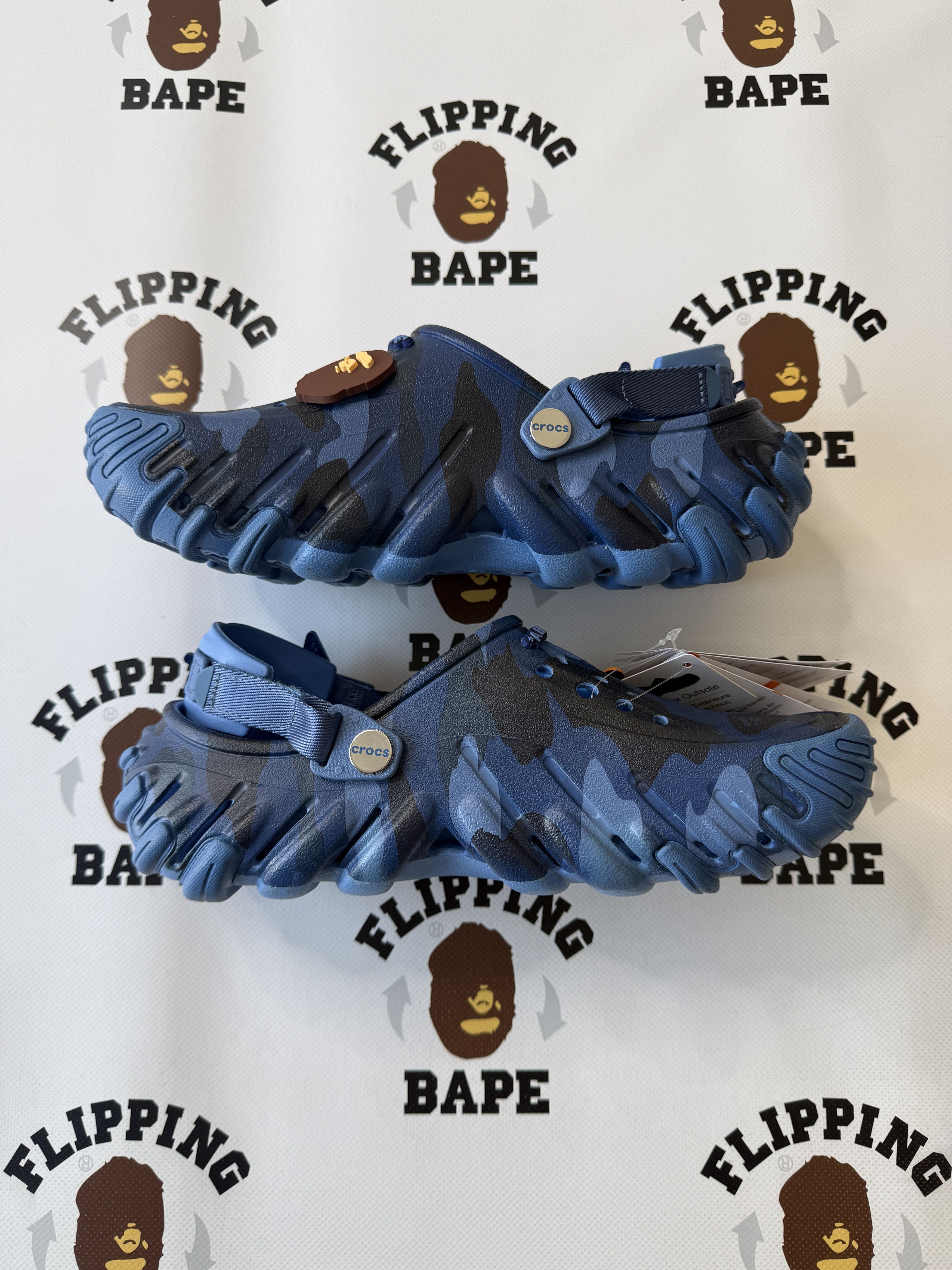 Bape × Crocs BAPE X CROCS ECHO NAVY Size US 9.5 / EU 42-43 - 4 Thumbnail
