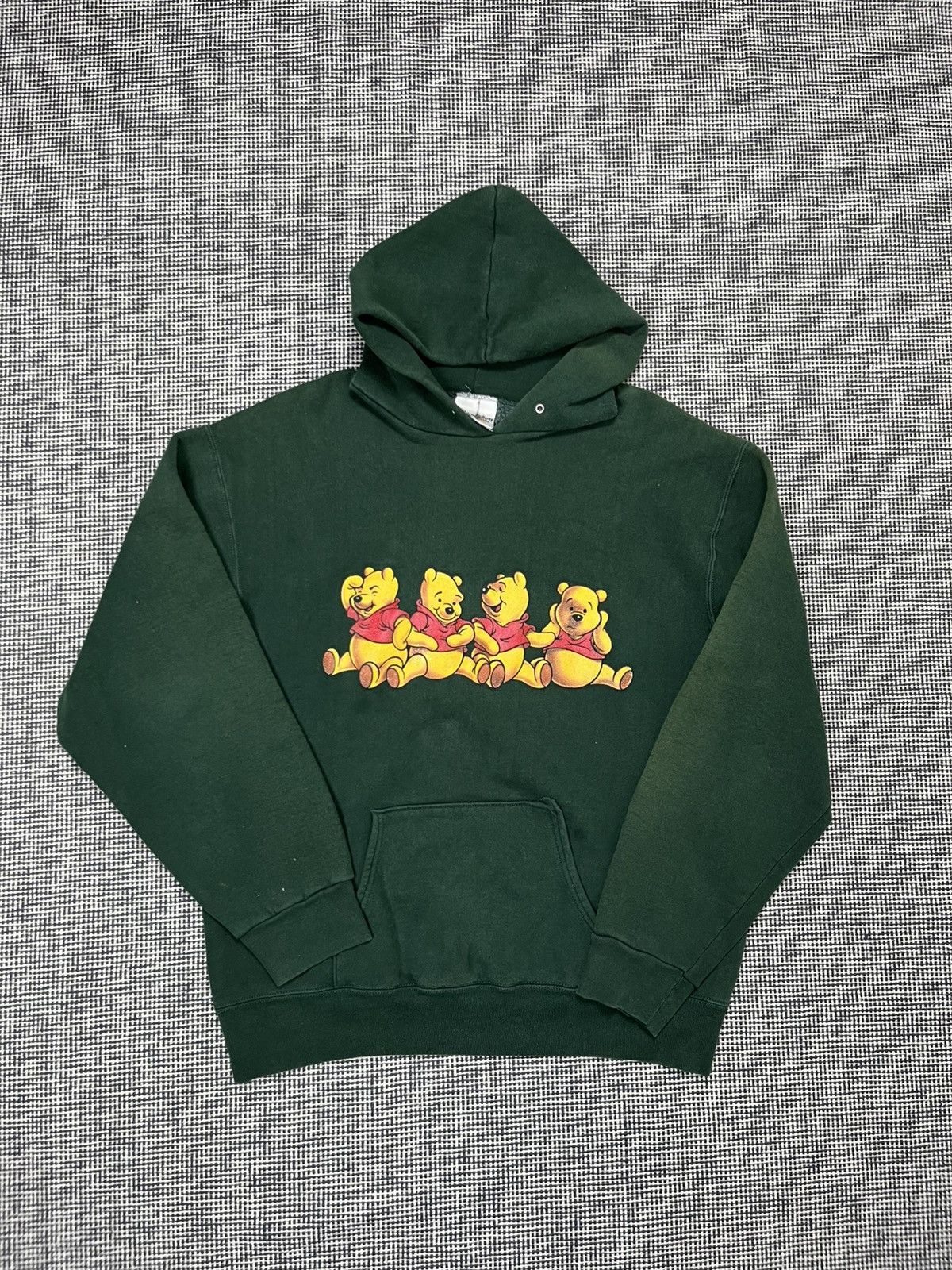 Disney × Vintage 90s Winnie The Pooh Disney world boxy hoodie distressed Size US XL / EU 56 / 4 - 1 Thumbnail