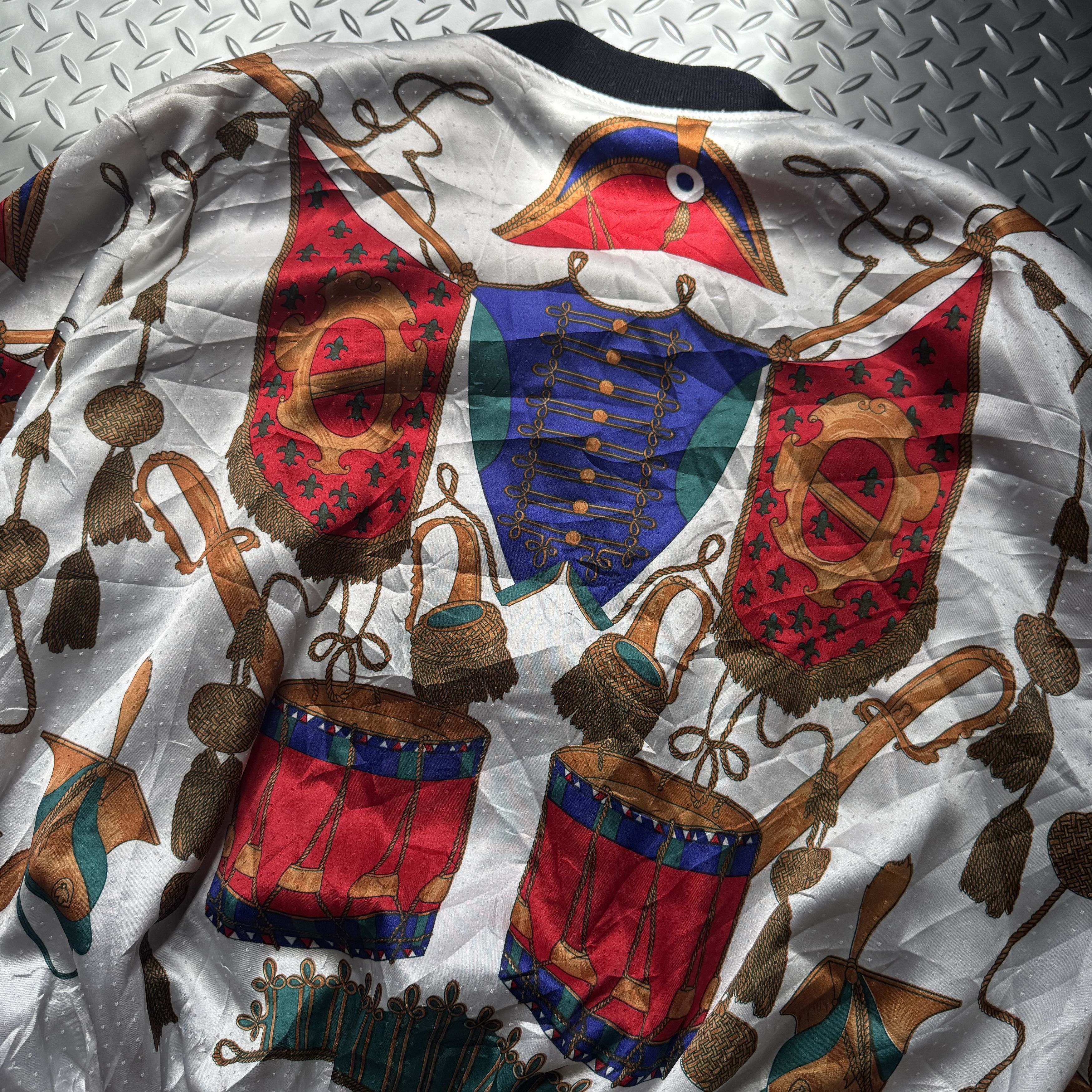 Japanese Brand Vintage Baroque Military Print Bomber Jacket Size US L / EU 52-54 / 3 - 9 Thumbnail