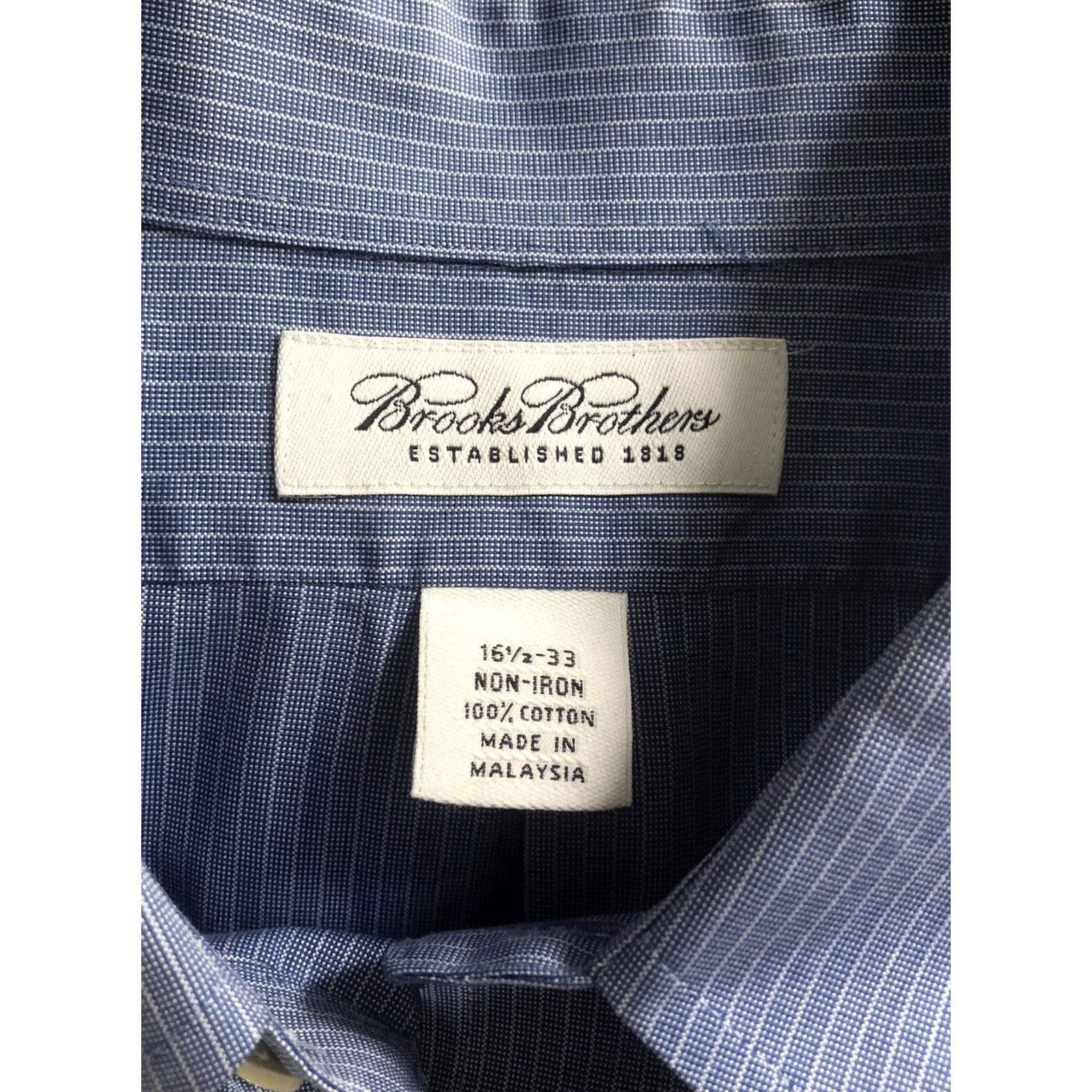 Brooks Brothers Brooks Brothers dress buttondown oxford shirt 16 1/2-33 blue Stripe Long Sleeve Men Regular XS? Size 46R - 4 Thumbnail