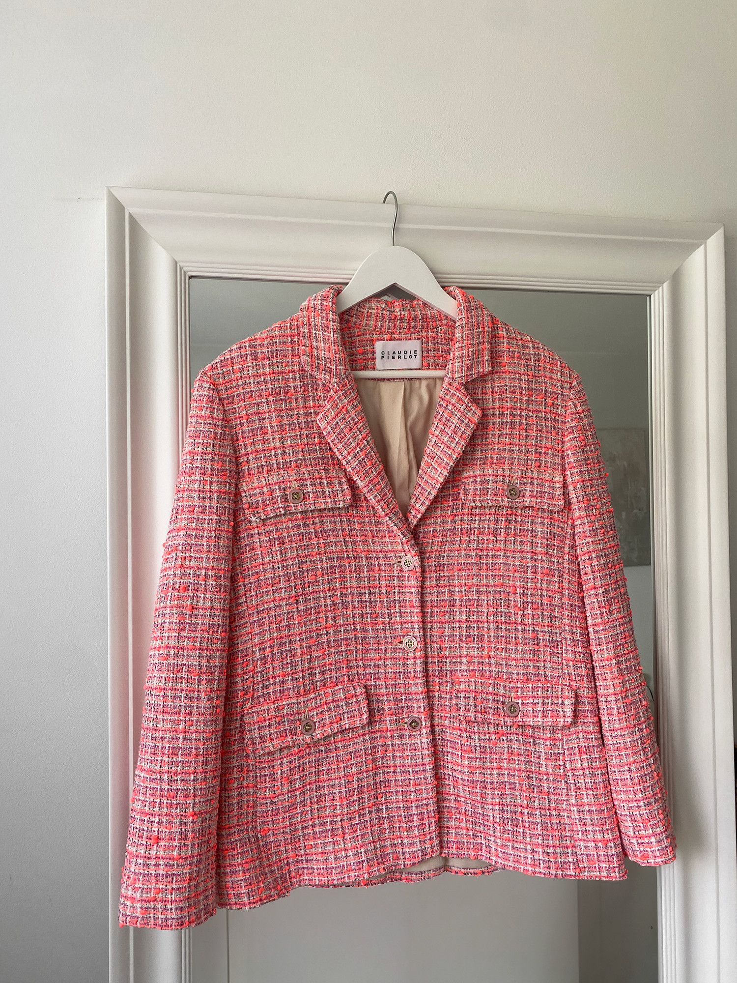 Other pink neon tweed blazer claudie perlot Size M / US 6-8 / IT 42-44 - 1 Thumbnail